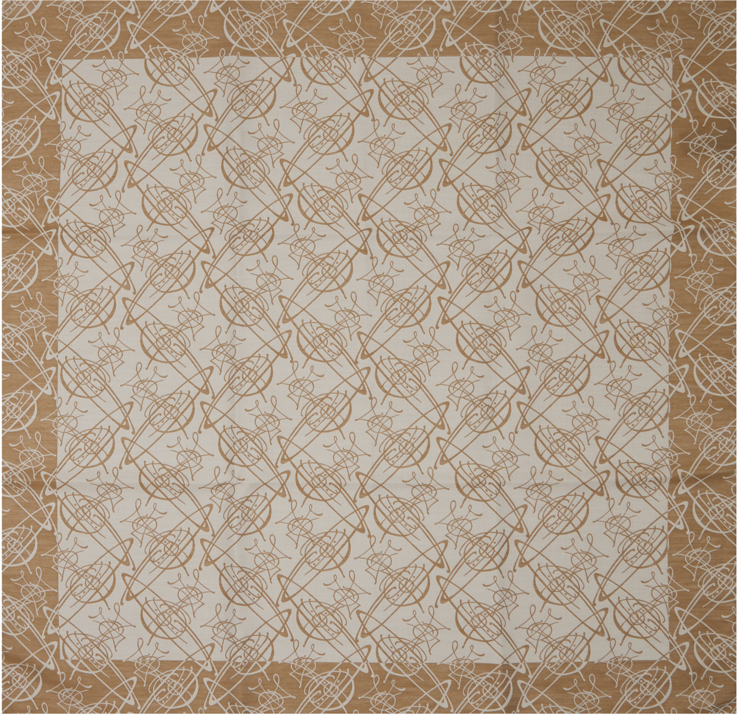 Beige Graffiti Orb Scarf