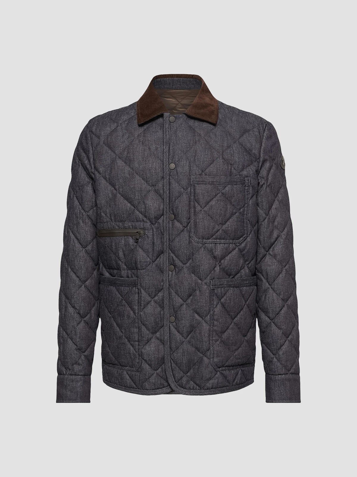 Kryen Puffer Shacket in Denim