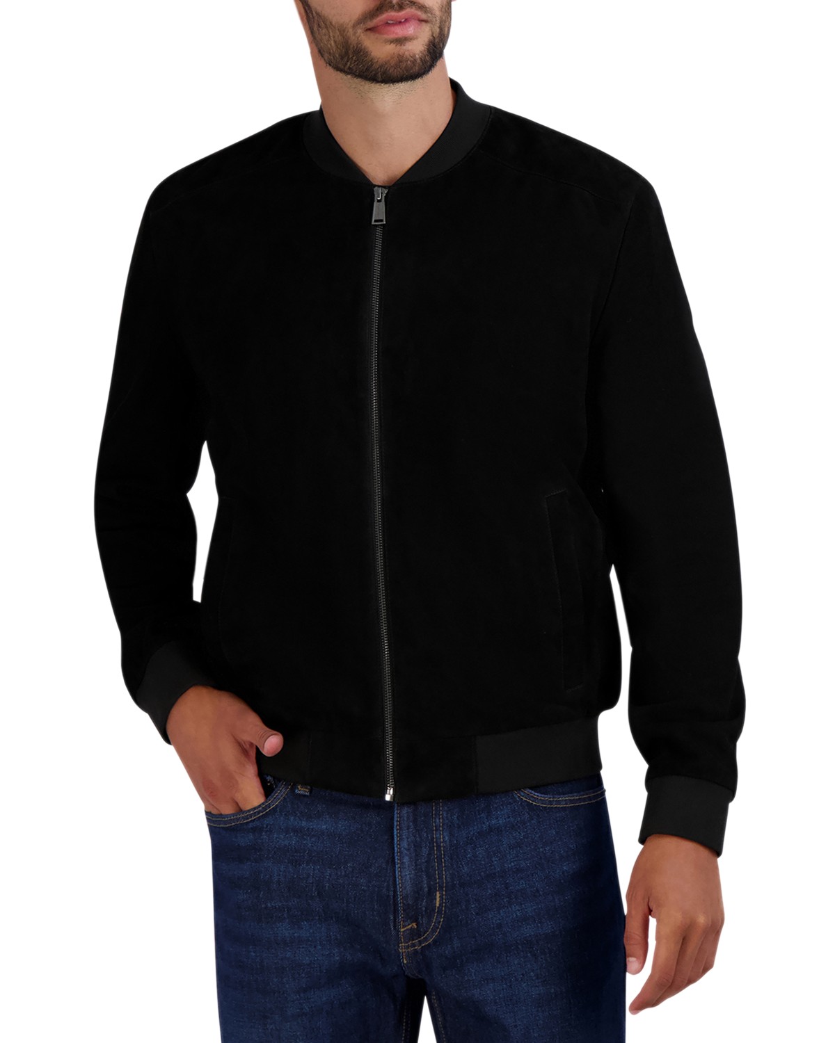 Suede Bomber Jacket
