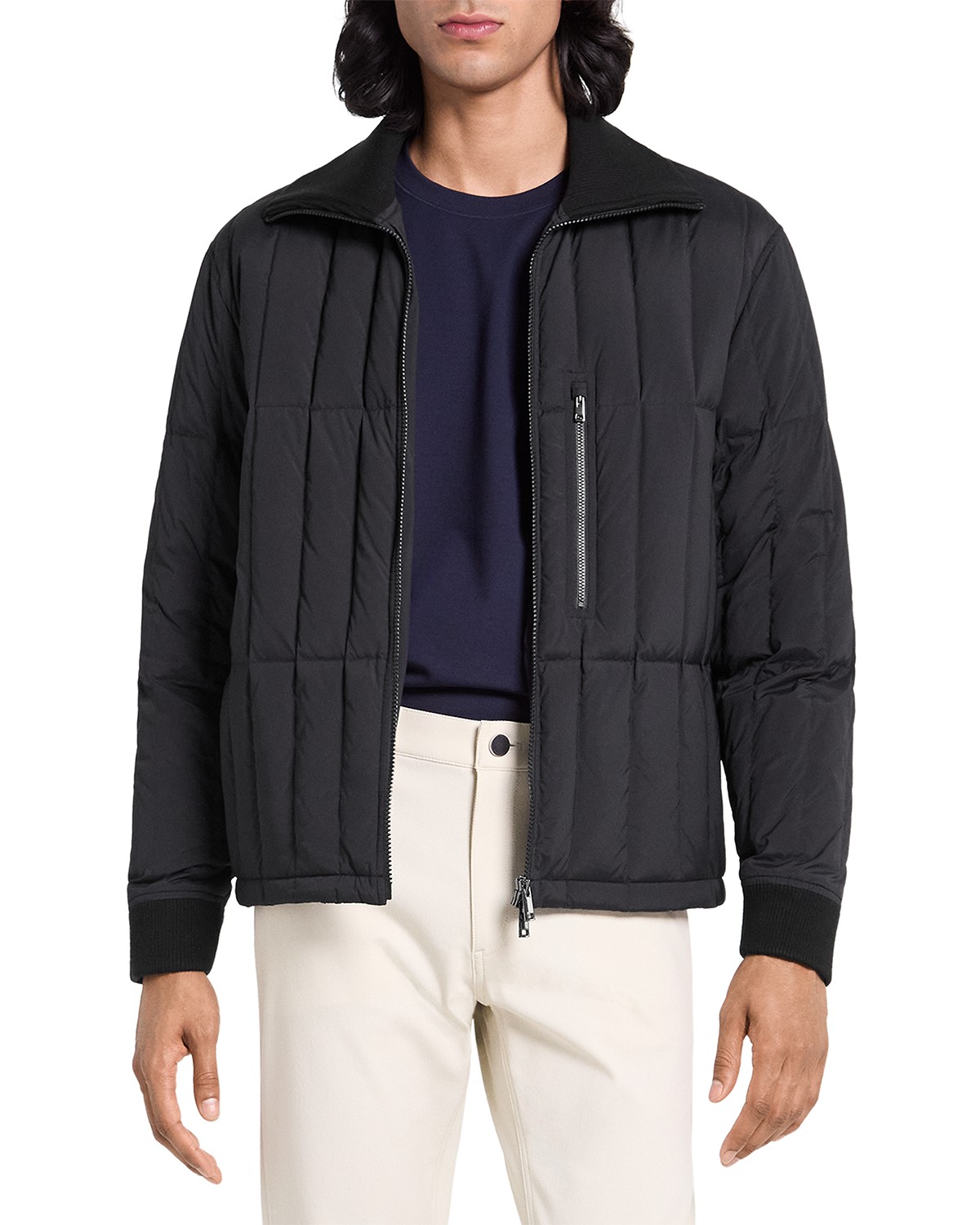 Quilted Bomber in Motion Nylon