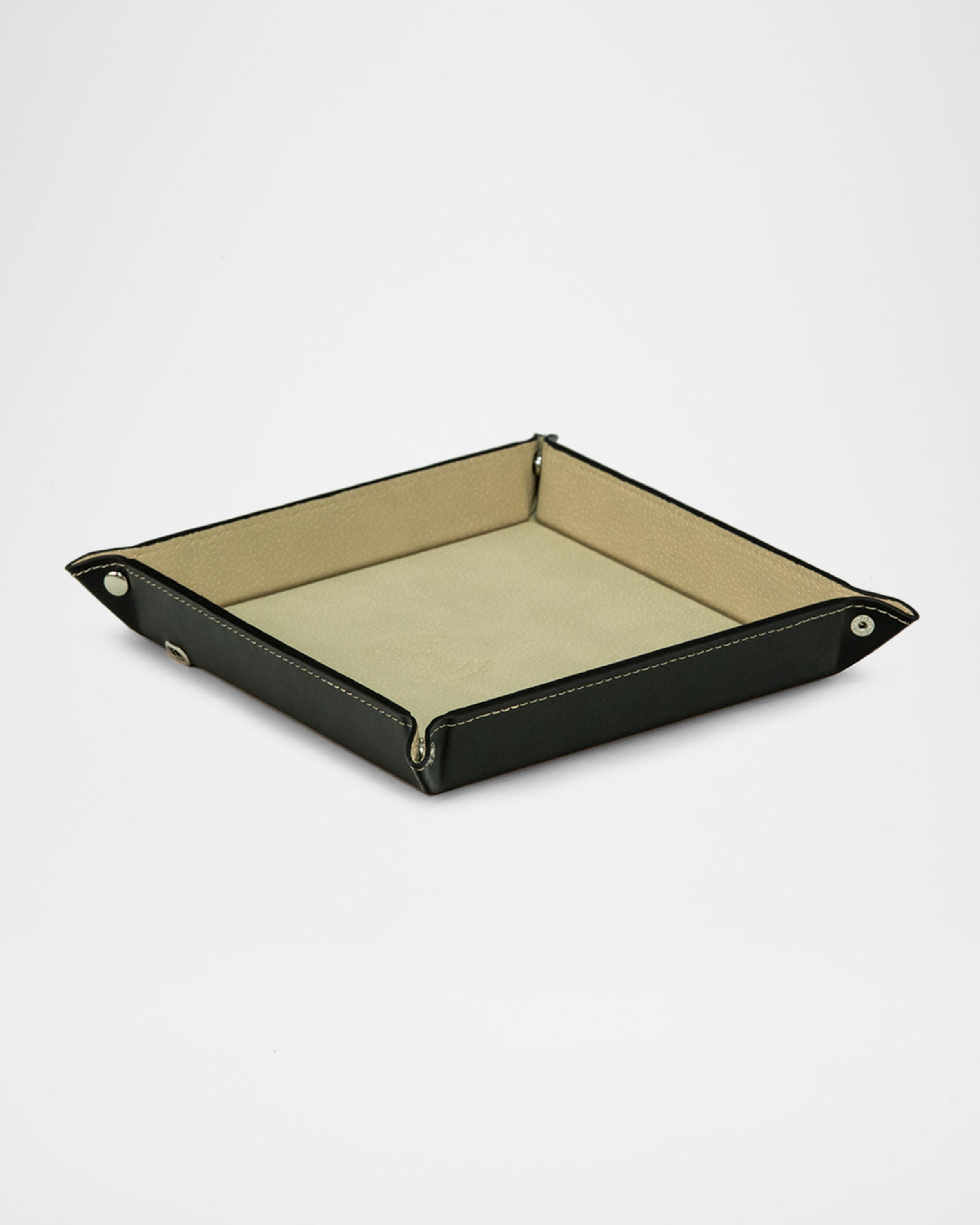 Square Leather Valet Tray