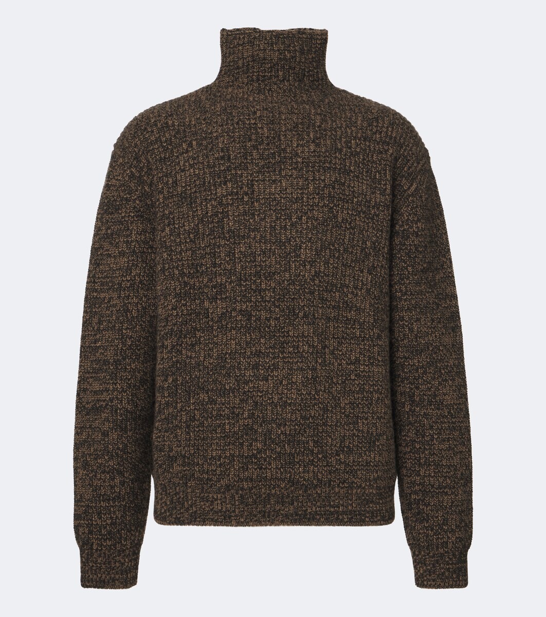 Alpaca and yak turtleneck sweater