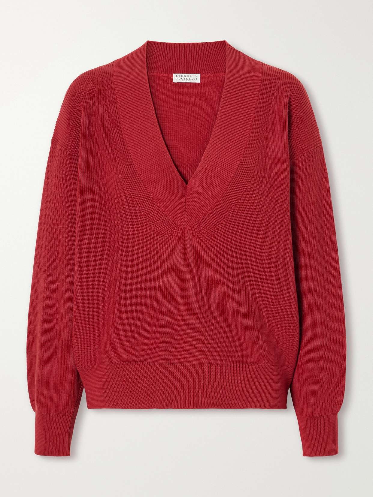 Ribbed cotton sweater