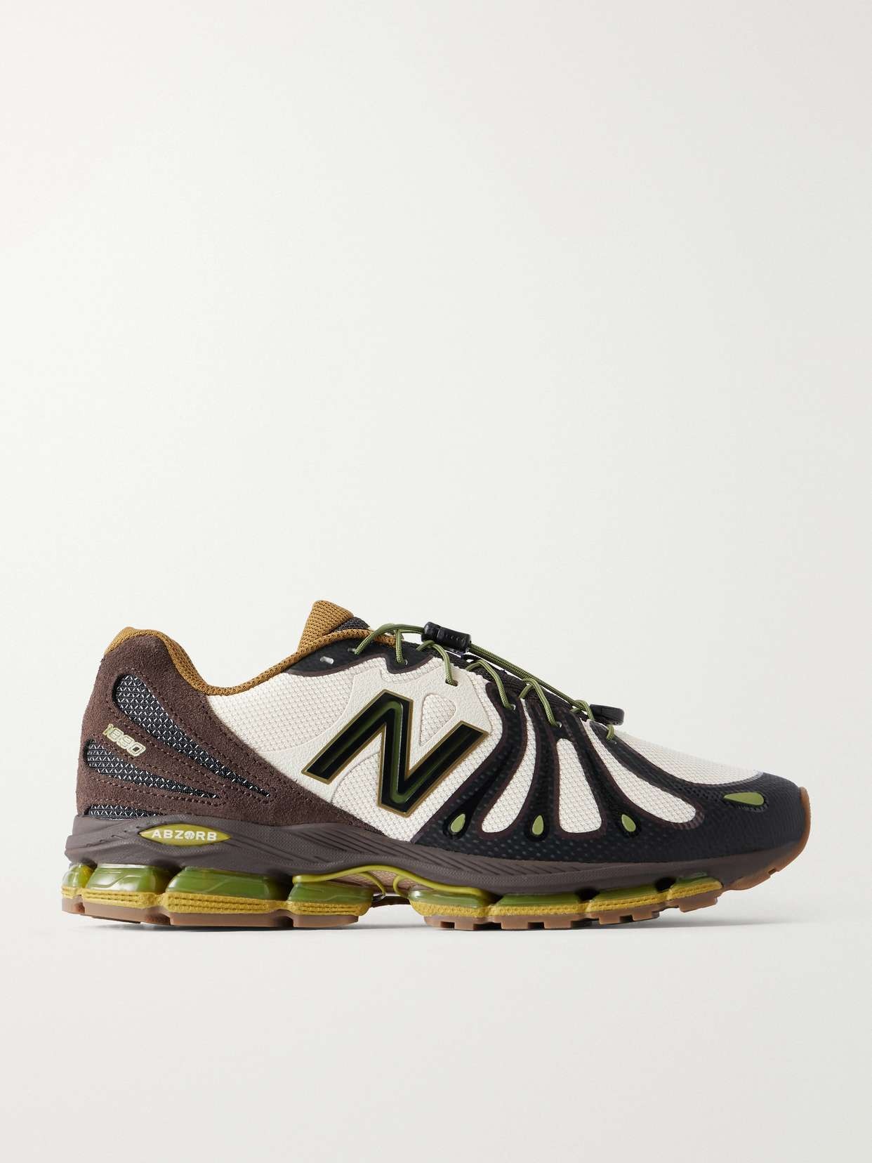 1890 Abzorb suede-trimmed mesh sneakers