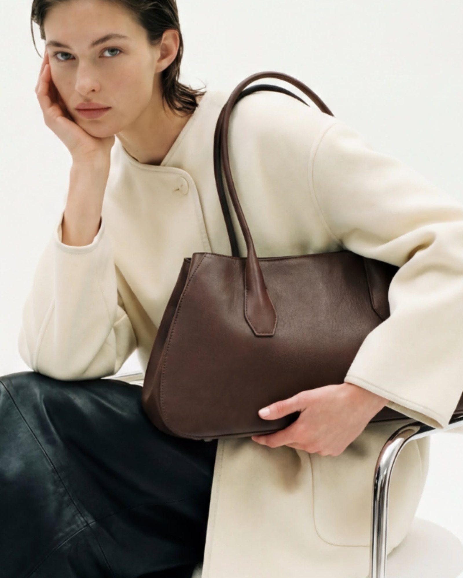 The Row Margaux Bag Dupe: Soft Leather Totes With No Logo, Found