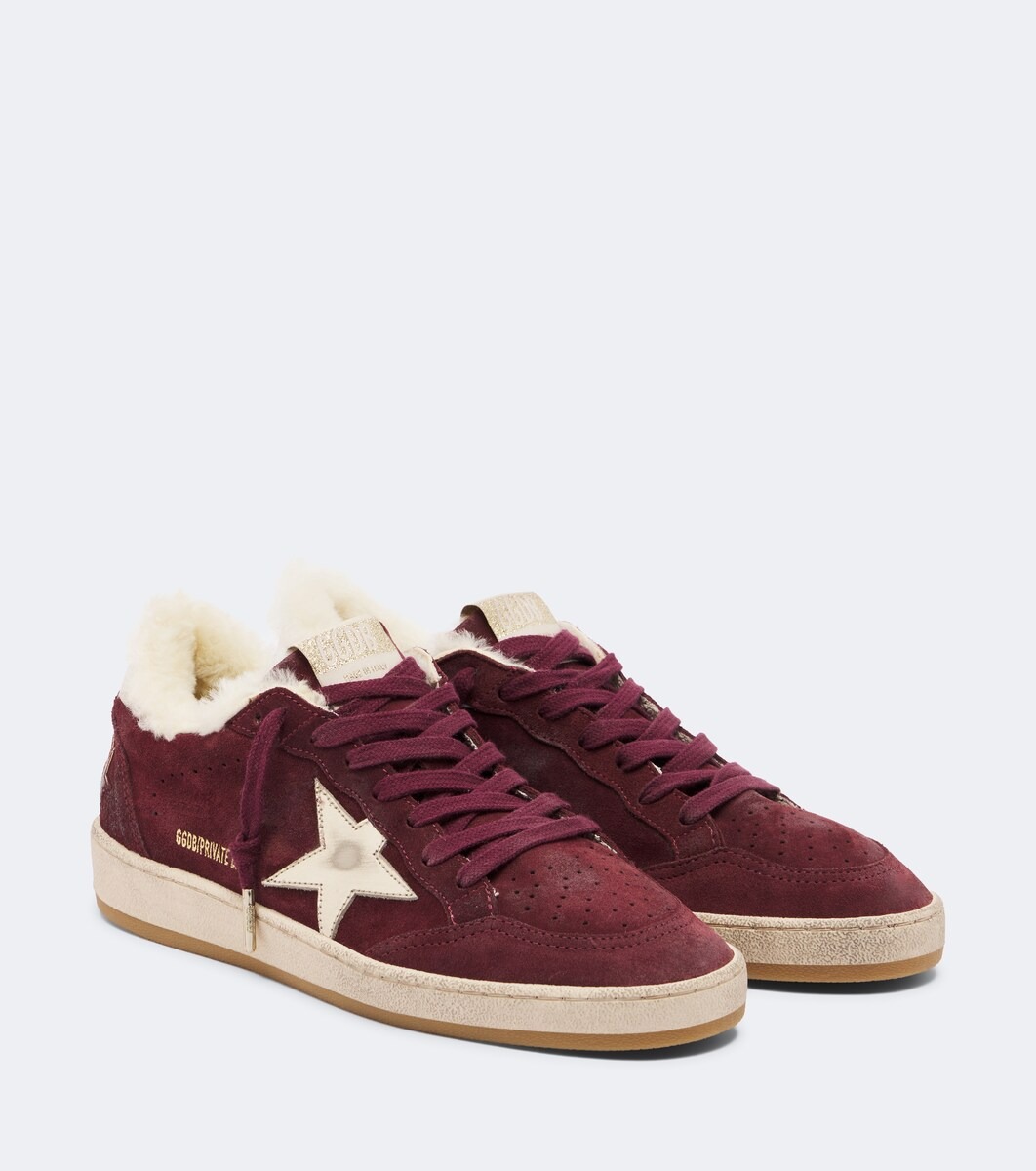 Ball Star shearling-lined suede sneakers