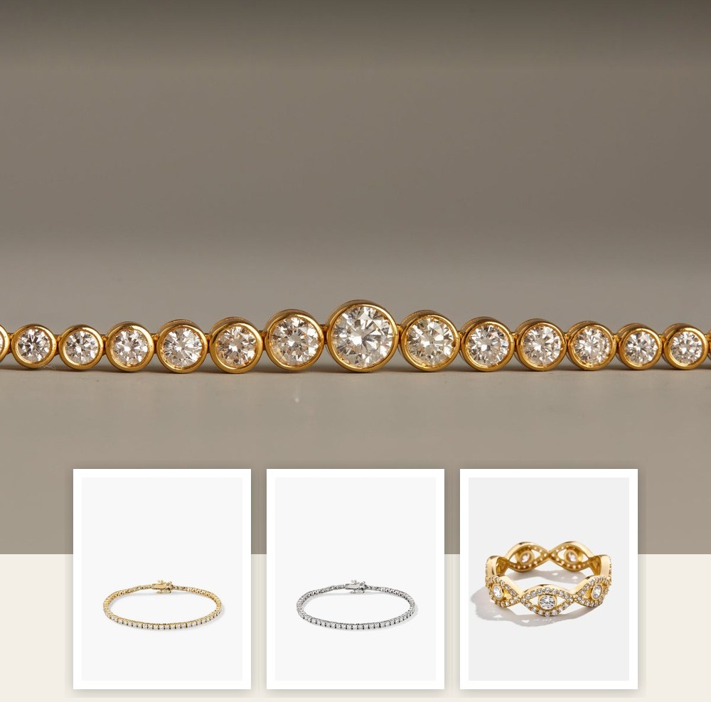 A collage of jewelry pieces from the Buying Jewelry Meant to Be Inherited edit, including items from Aurate New York, Jenny Bird, Mejuri.