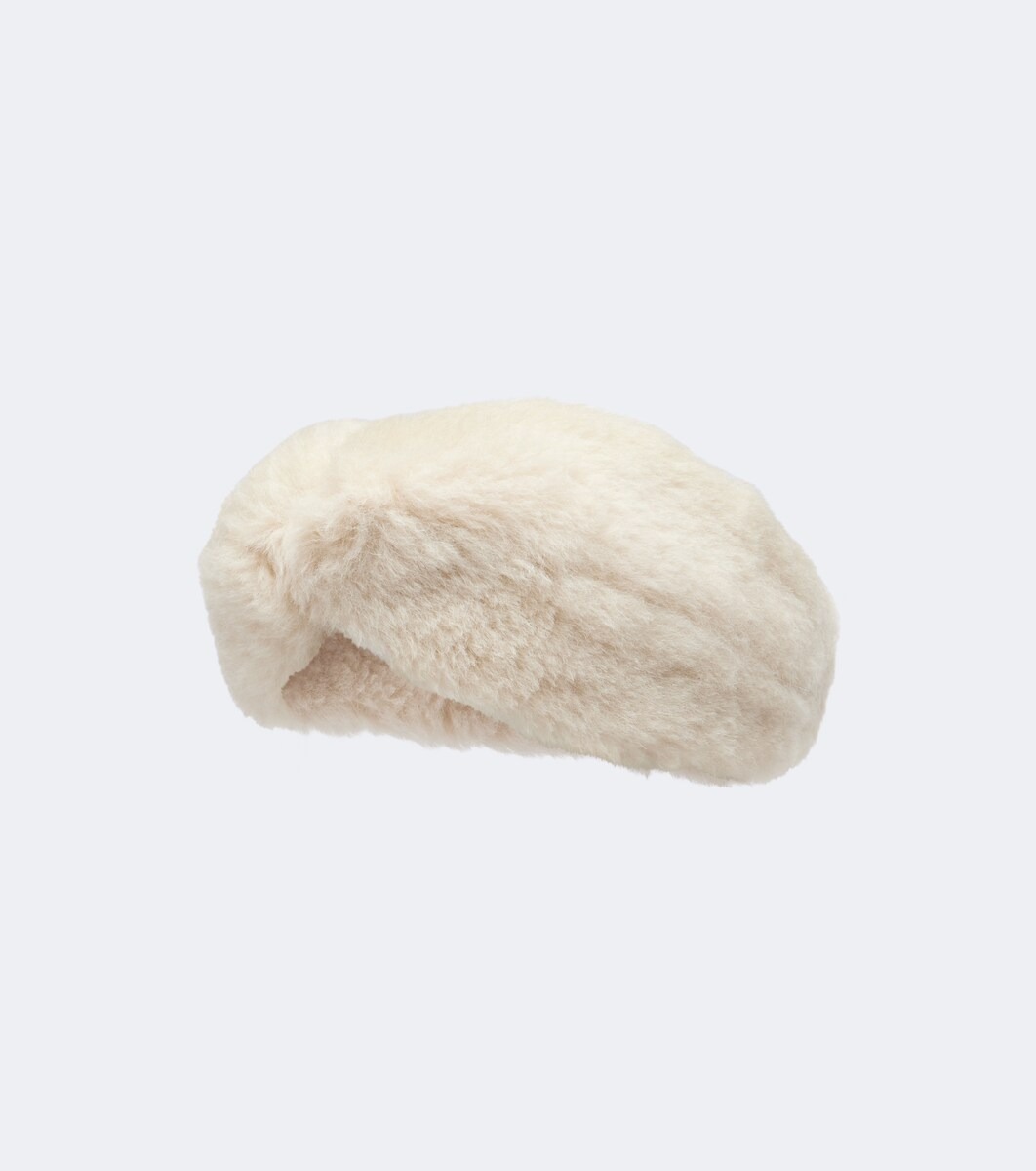 Alpaca, wool, and silk teddy headband