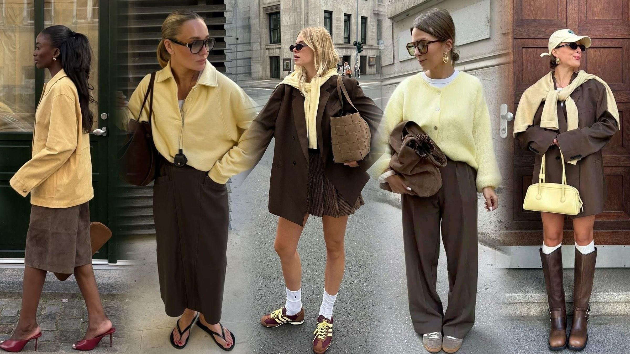 Butter Yellow and Chocolate Brown Outfits to Try This Fall