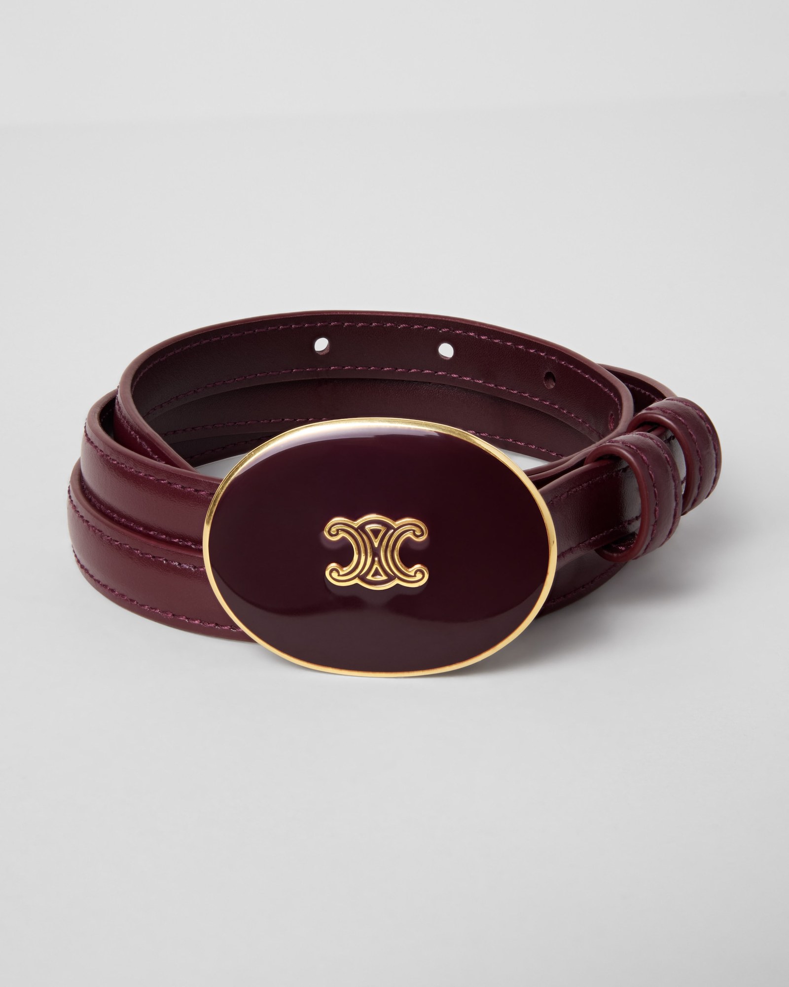 Ellipse Belt 13 in Taurillon Leather with Enamelled Buckle