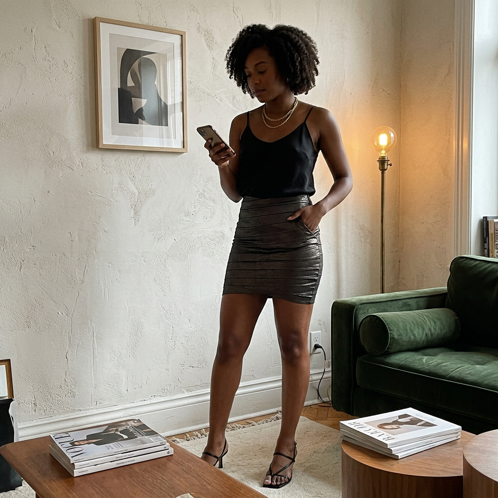 Metallic and Sequin Skirts