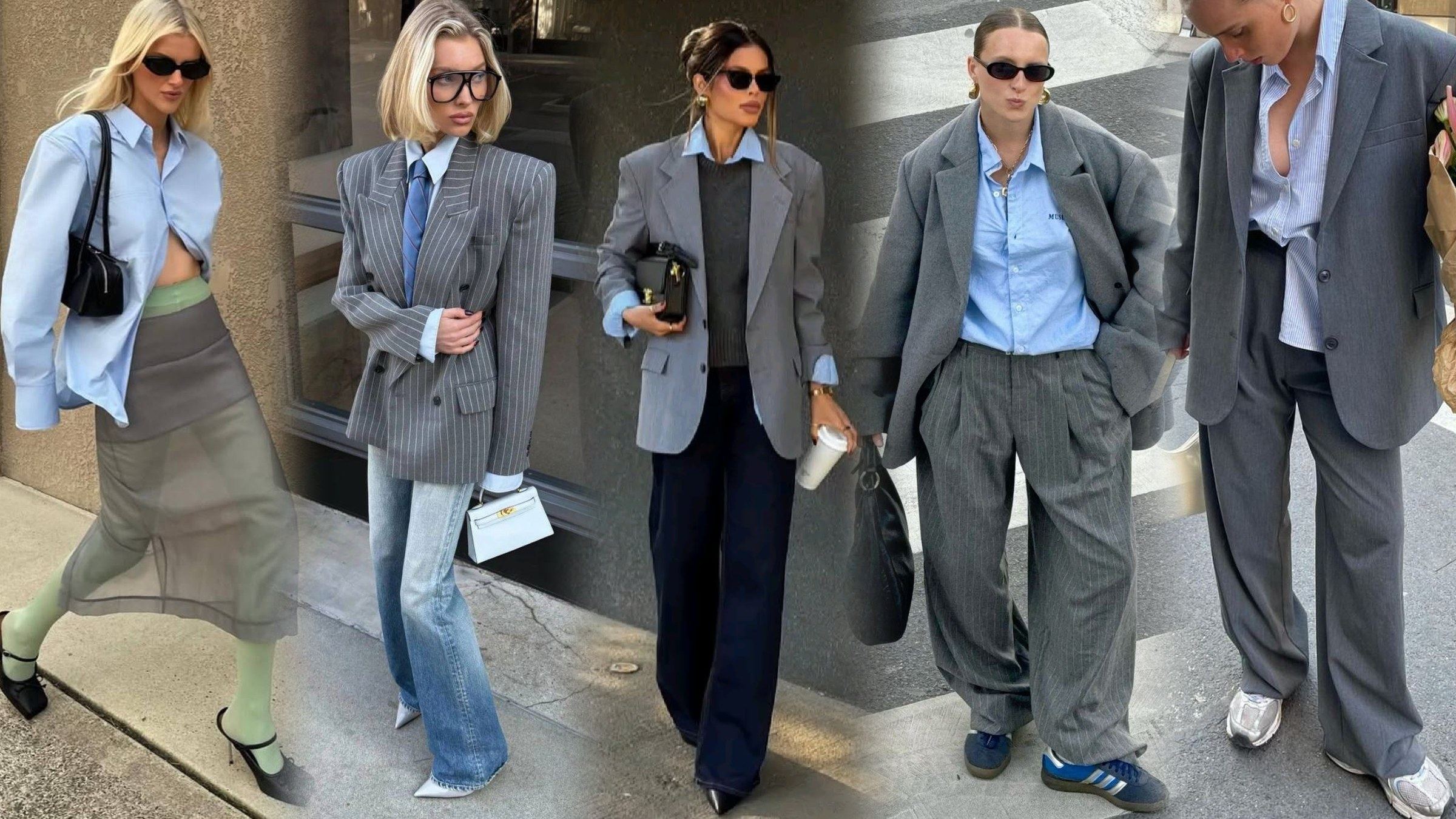 Light Blue and Gray Outfits to Try This Fall
