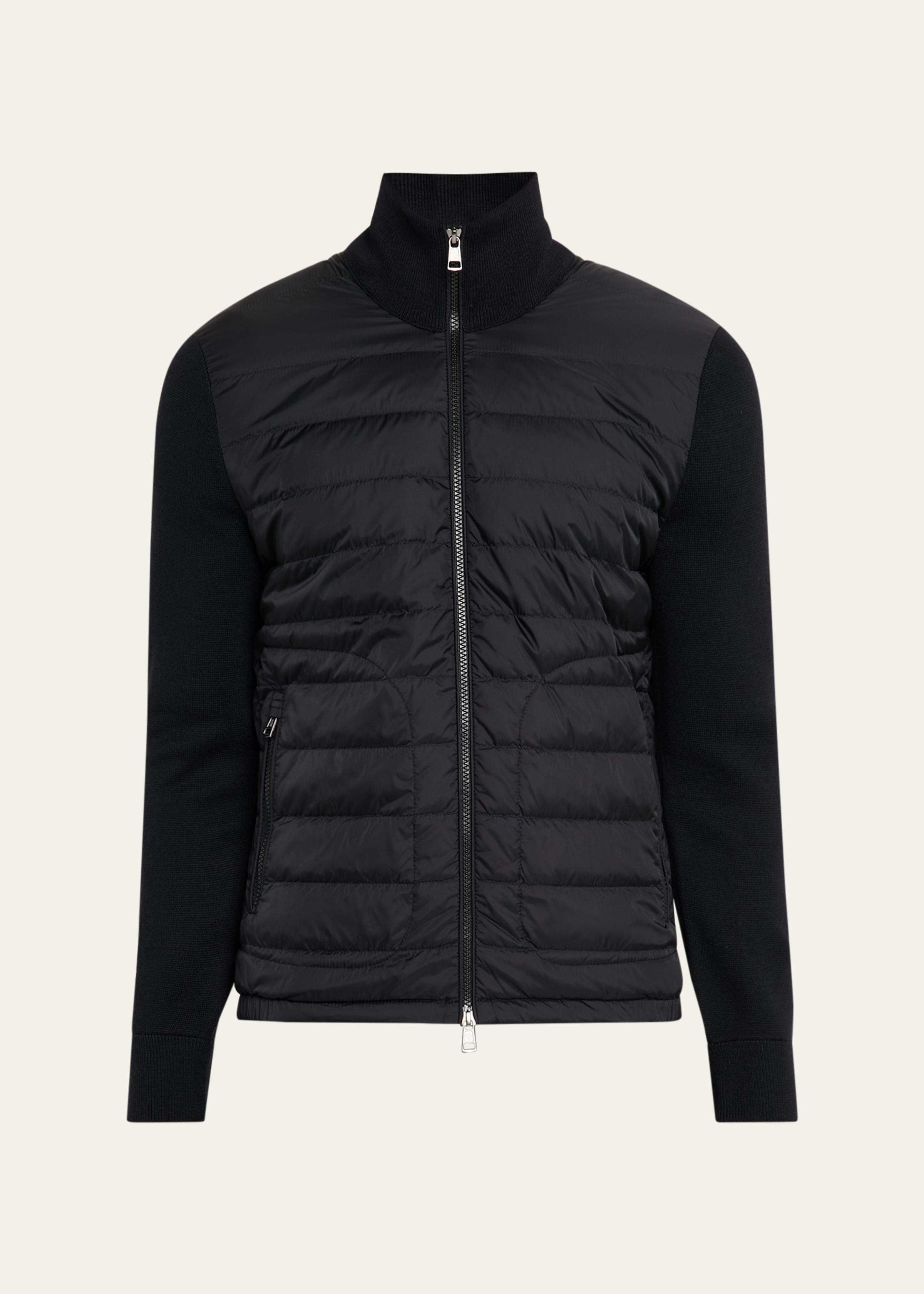 Men's Archivio Basic Puffer Wool Sleeve Cardigan
