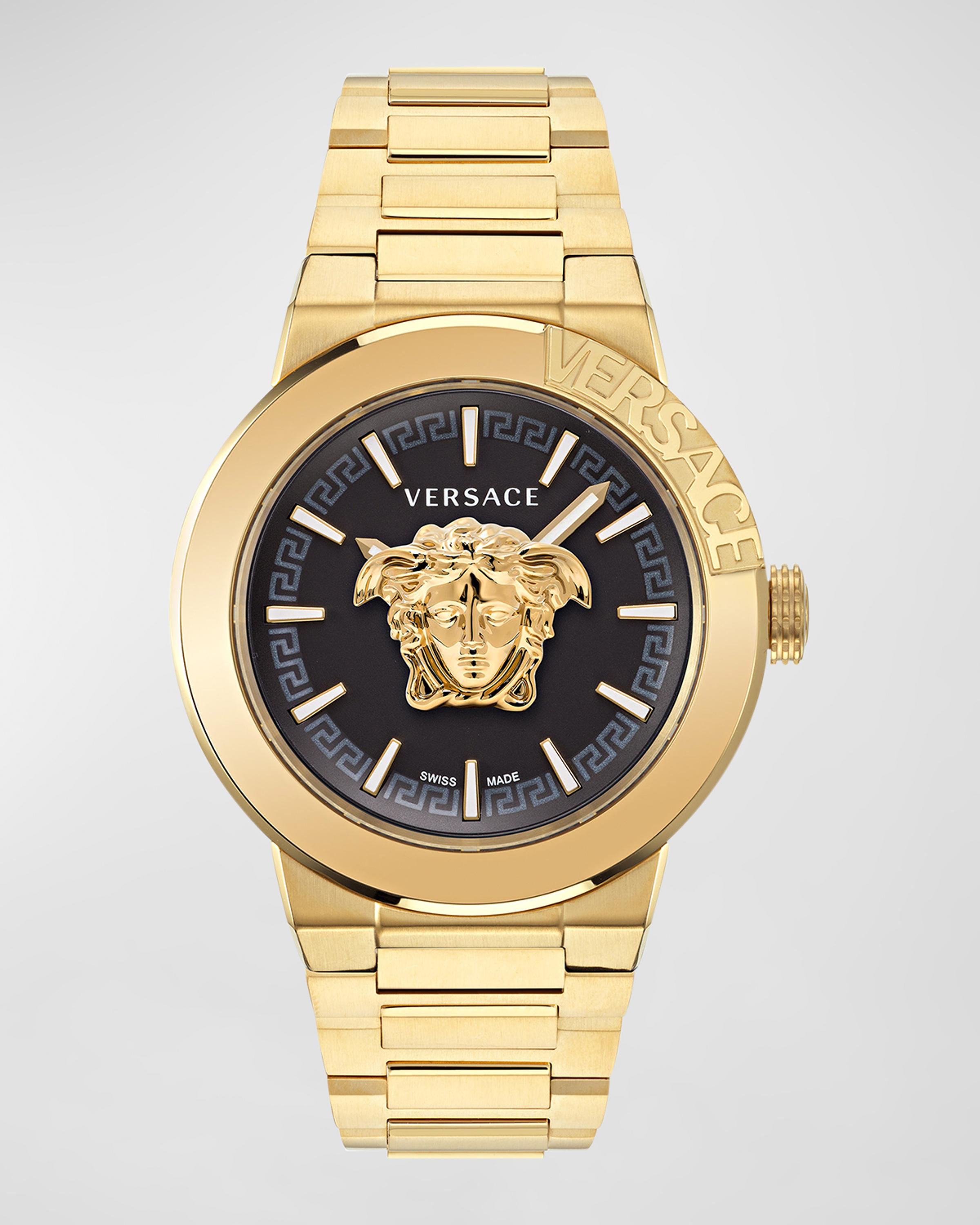 Medusa Infinite IP Yellow Gold Bracelet Watch, 47mm