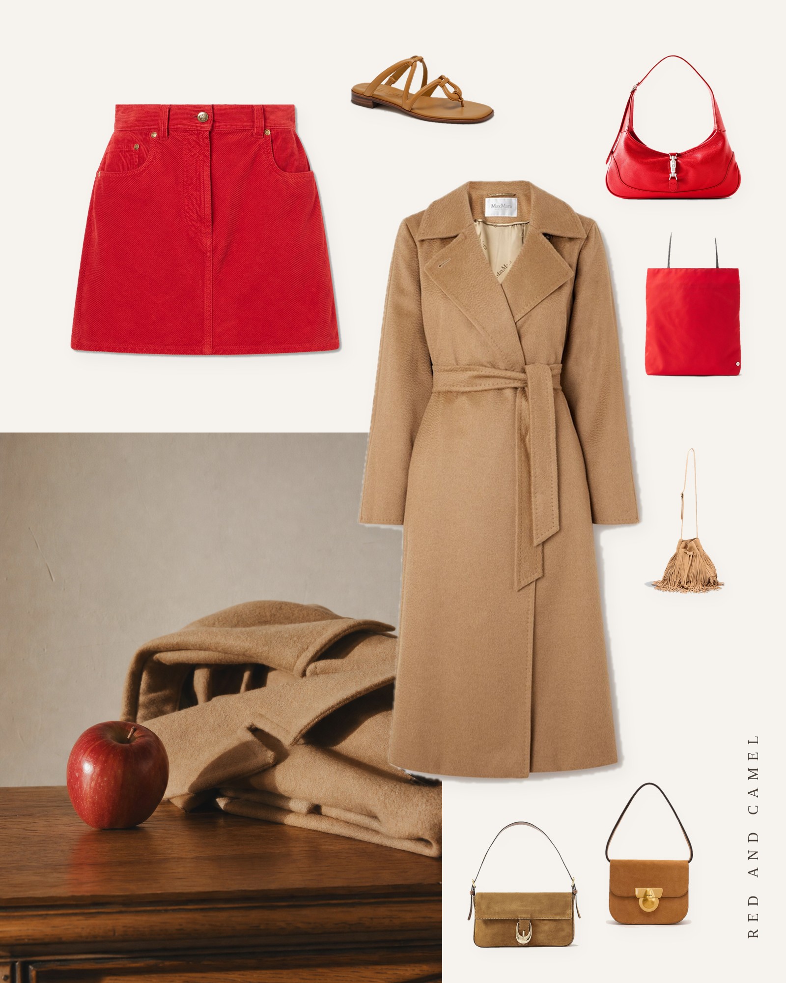 Red and Camel Outfits