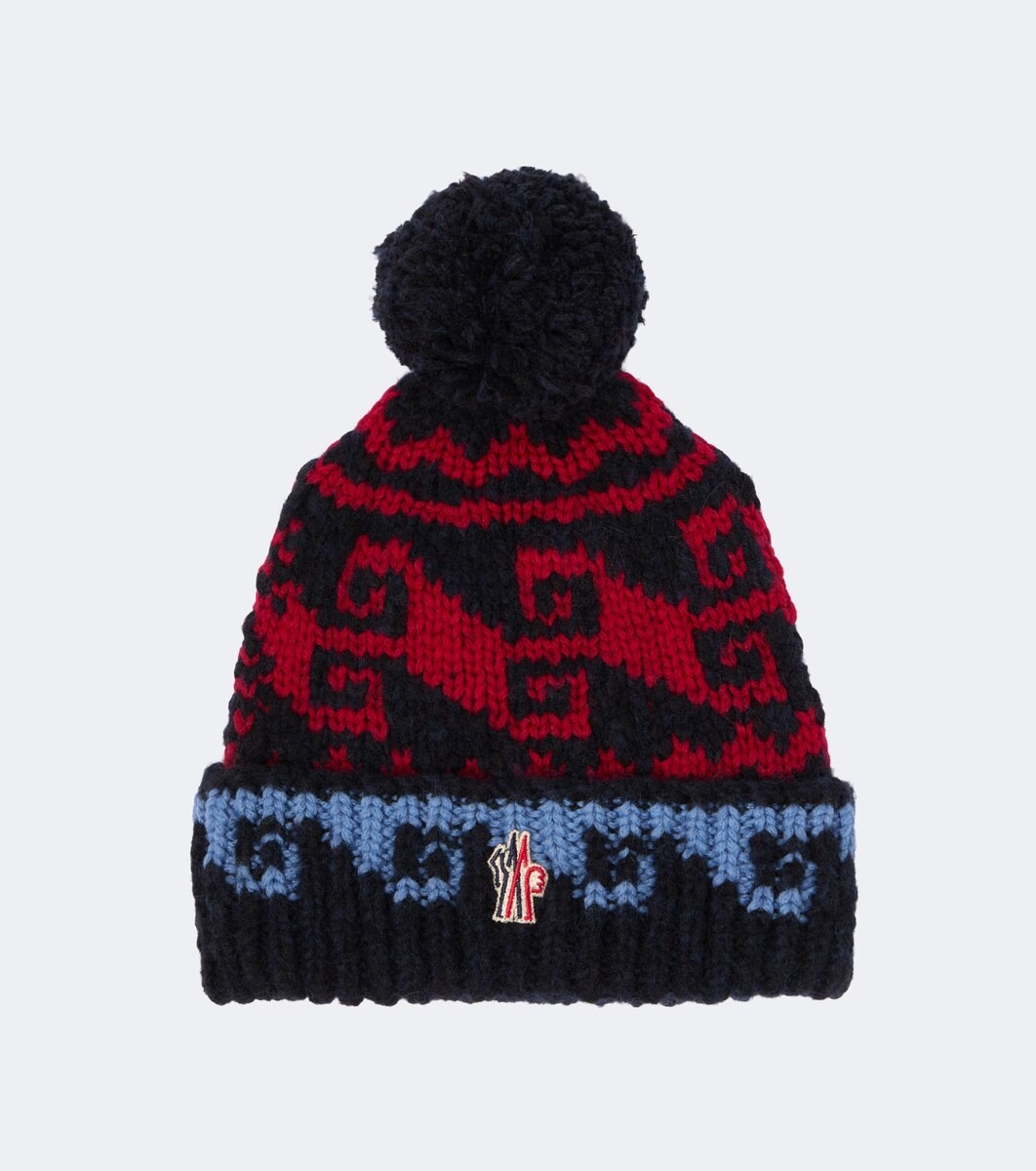 Intarsia wool and alpaca-blend beanie
