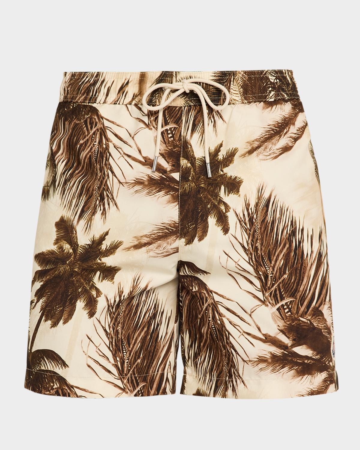 Men's Tropical-Print Swim Shorts