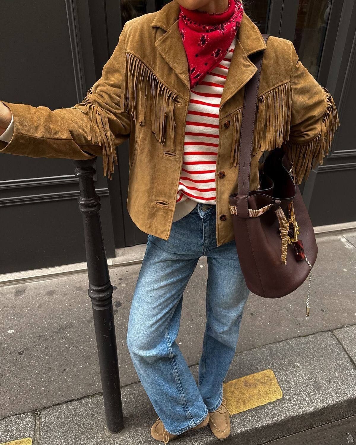 Western Style: Worn-In Denim, Suede and Fringe