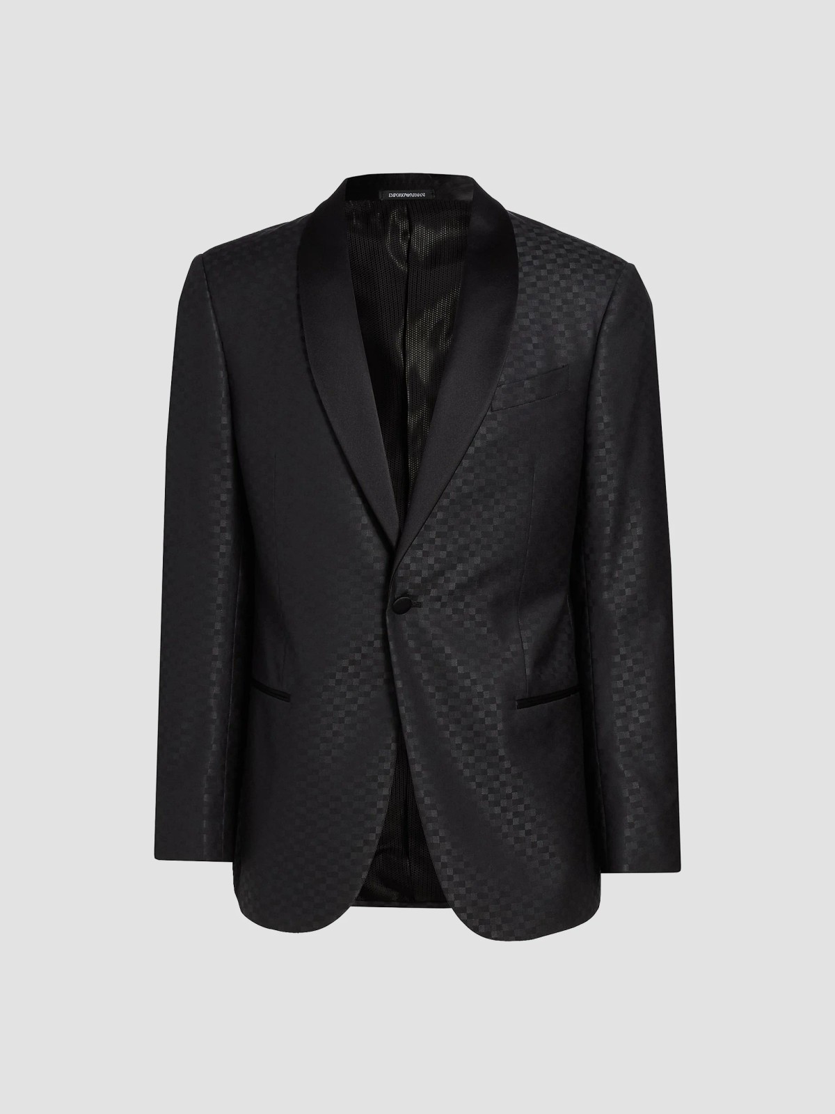 Tonal Check Virgin Wool-Silk Dinner Jacket