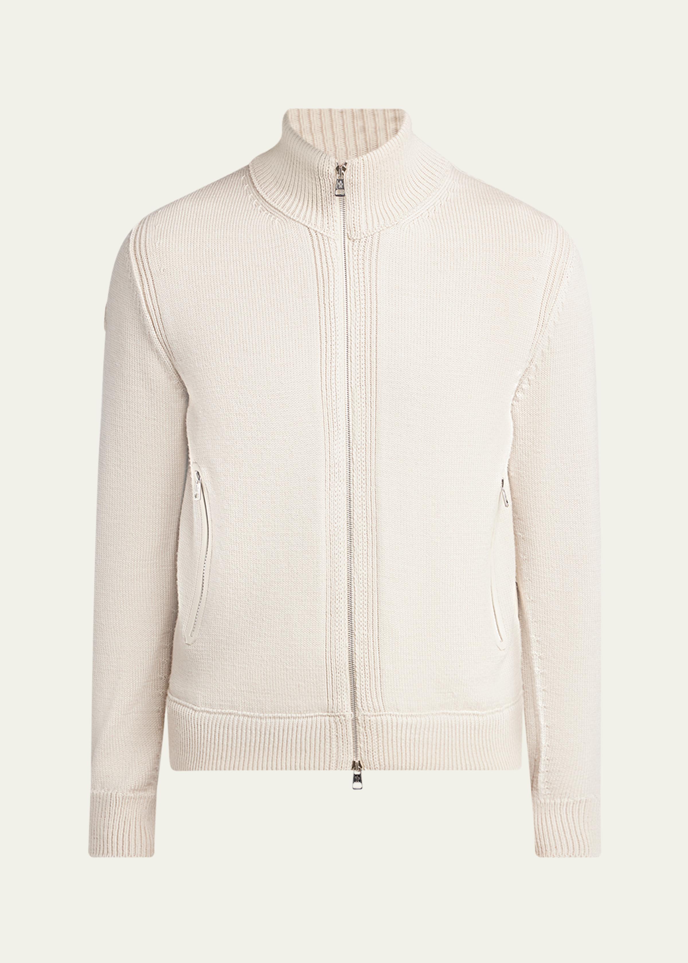 Men's Edit Padded Back Wool Cardigan