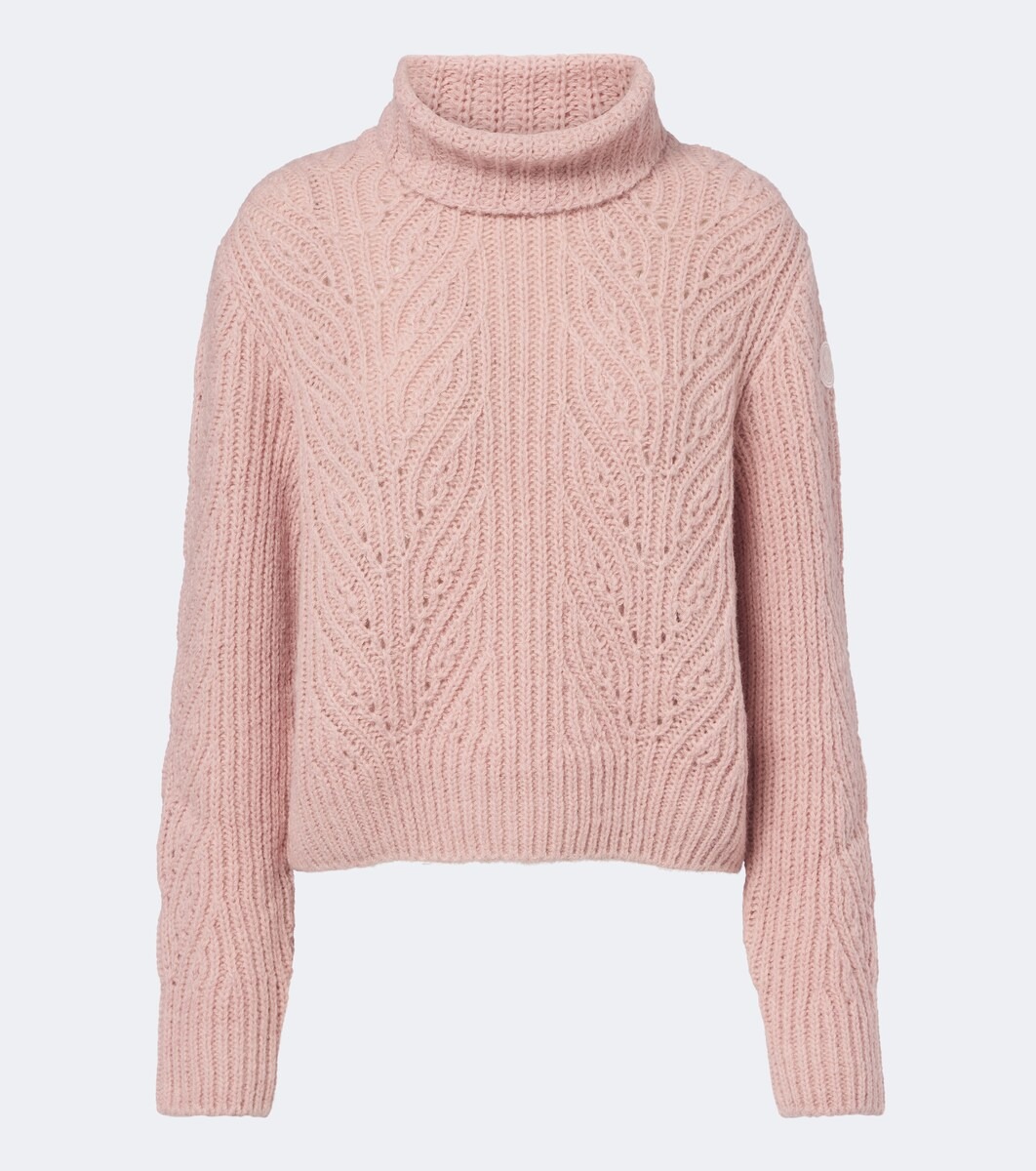 Wool, alpaca, and cashmere turtleneck sweater