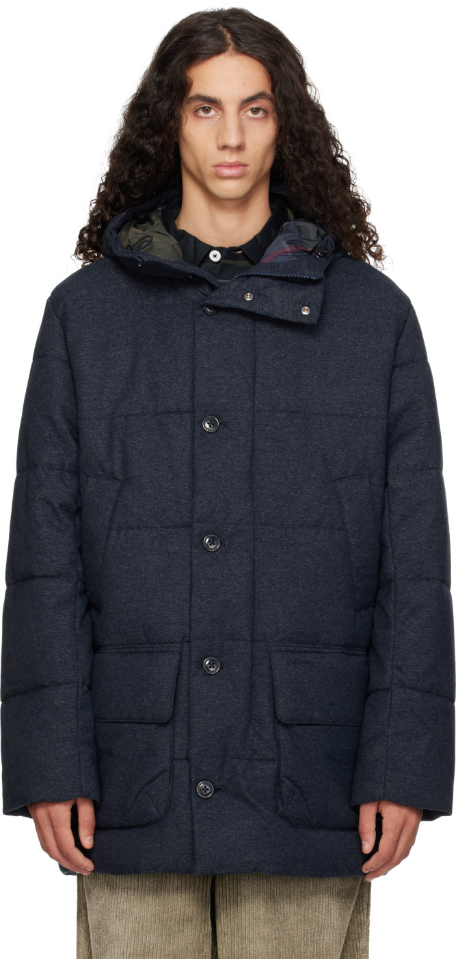 Gray Winter Bedale Puffer Jacket