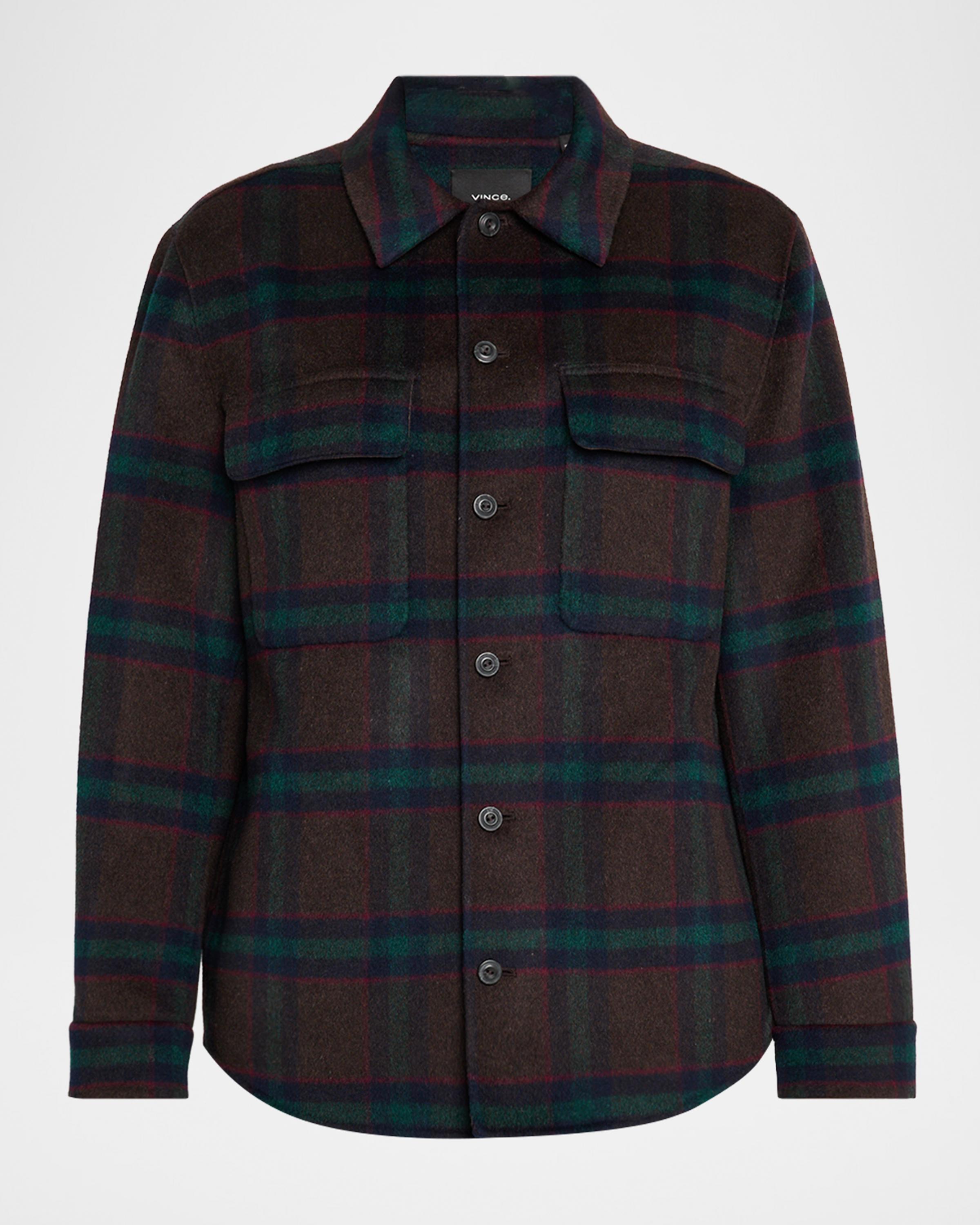 Men's Plaid Shirt Jacket