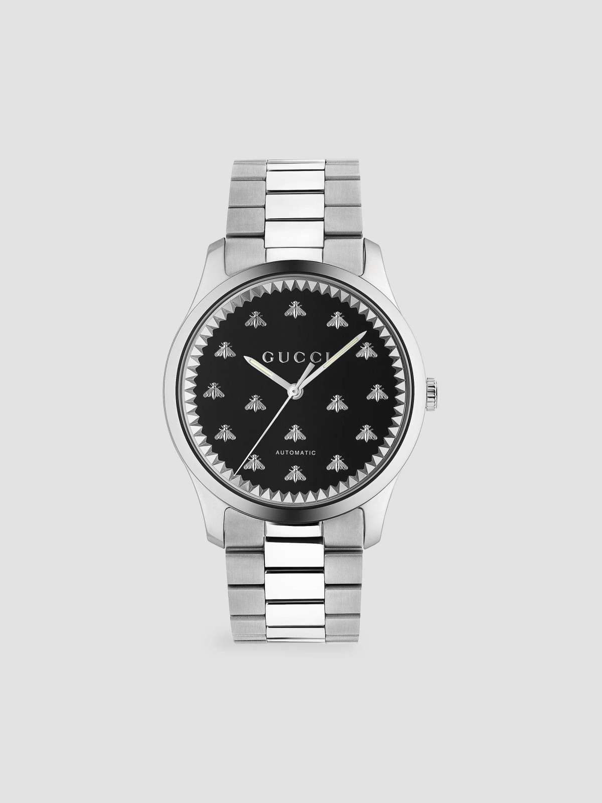 G-Timeless Automatic Stainless Steel & Genuine Black Onyx Bracelet Watch