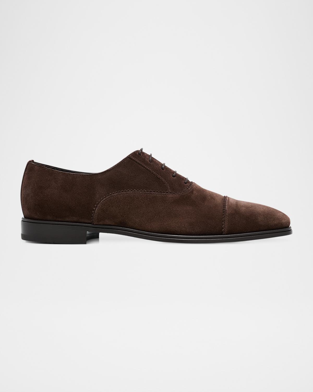 Men's Boston Suede Cap Toe Oxford Shoes