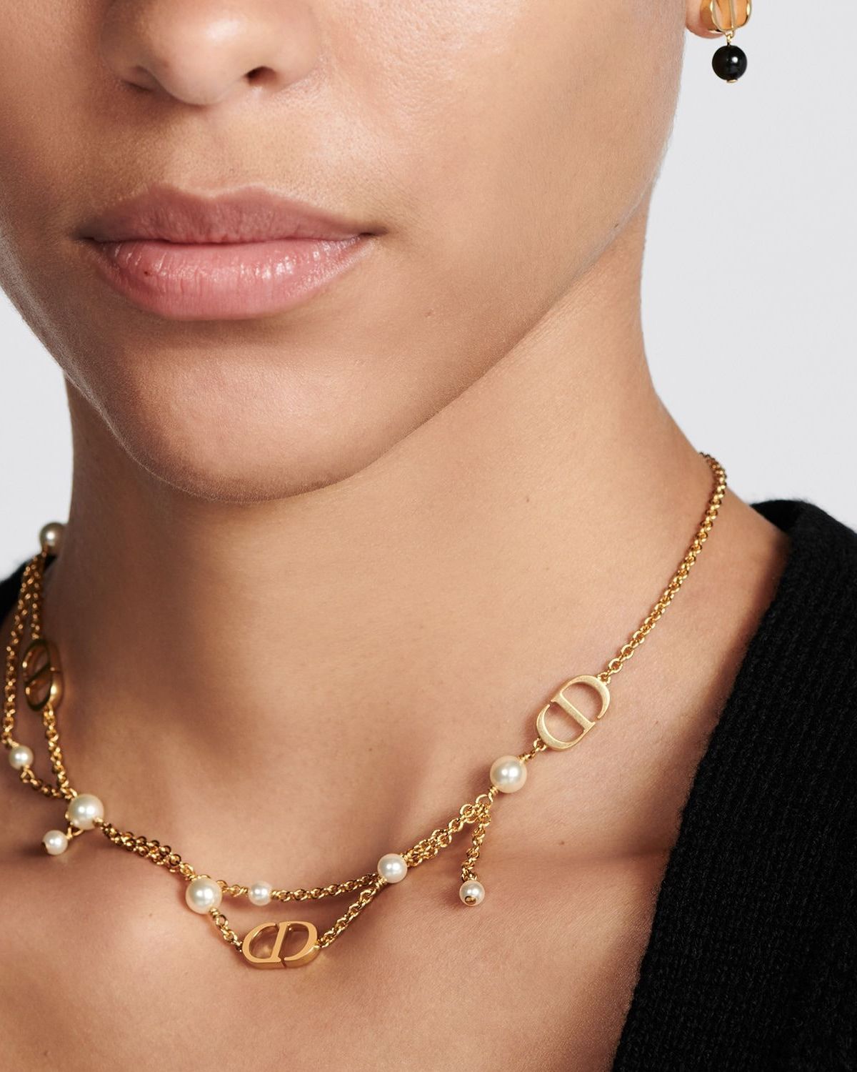A Dior Necklace Is The House Signature At Close Range
