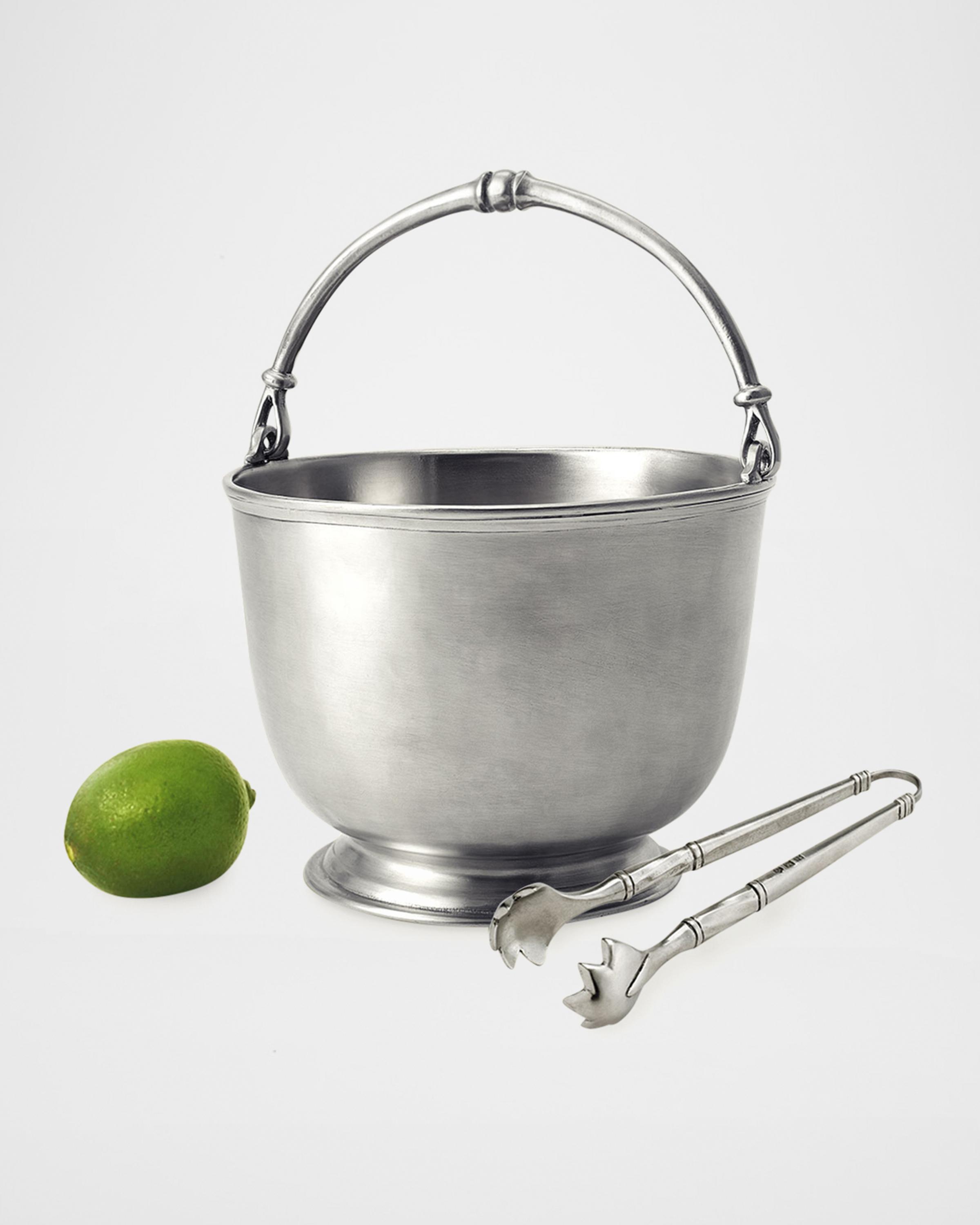 Bar Ice Bucket with Tongs