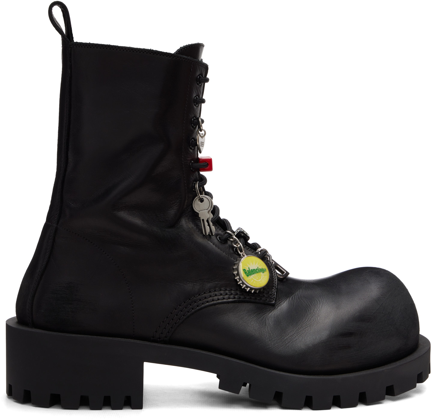 Black Hummer Laceup Boots