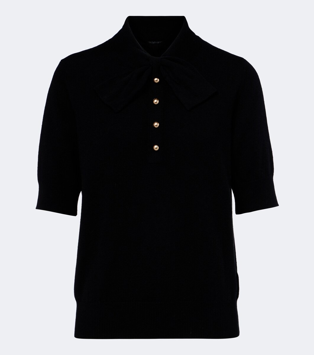 Wool and cashmere polo sweater