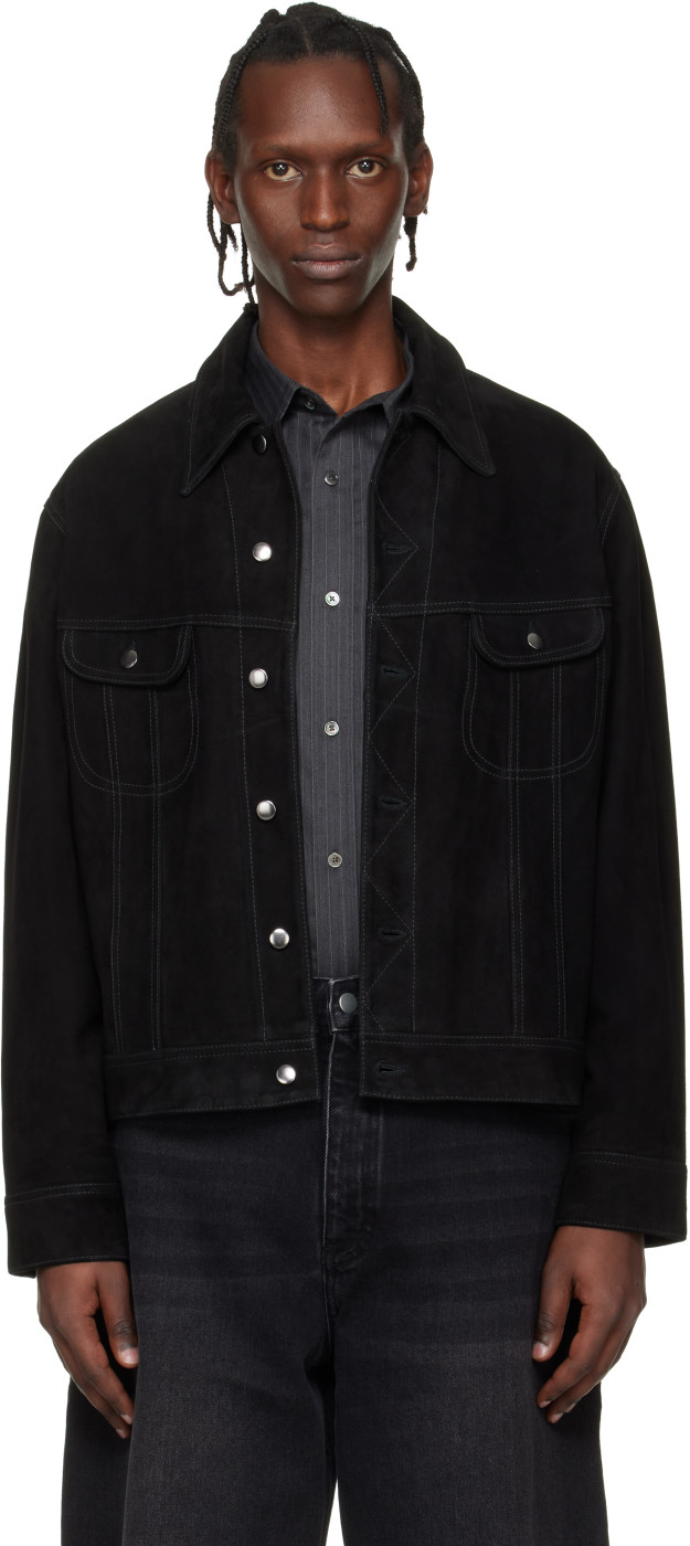 Black Aaron Levine Edition Boston Suede Jacket