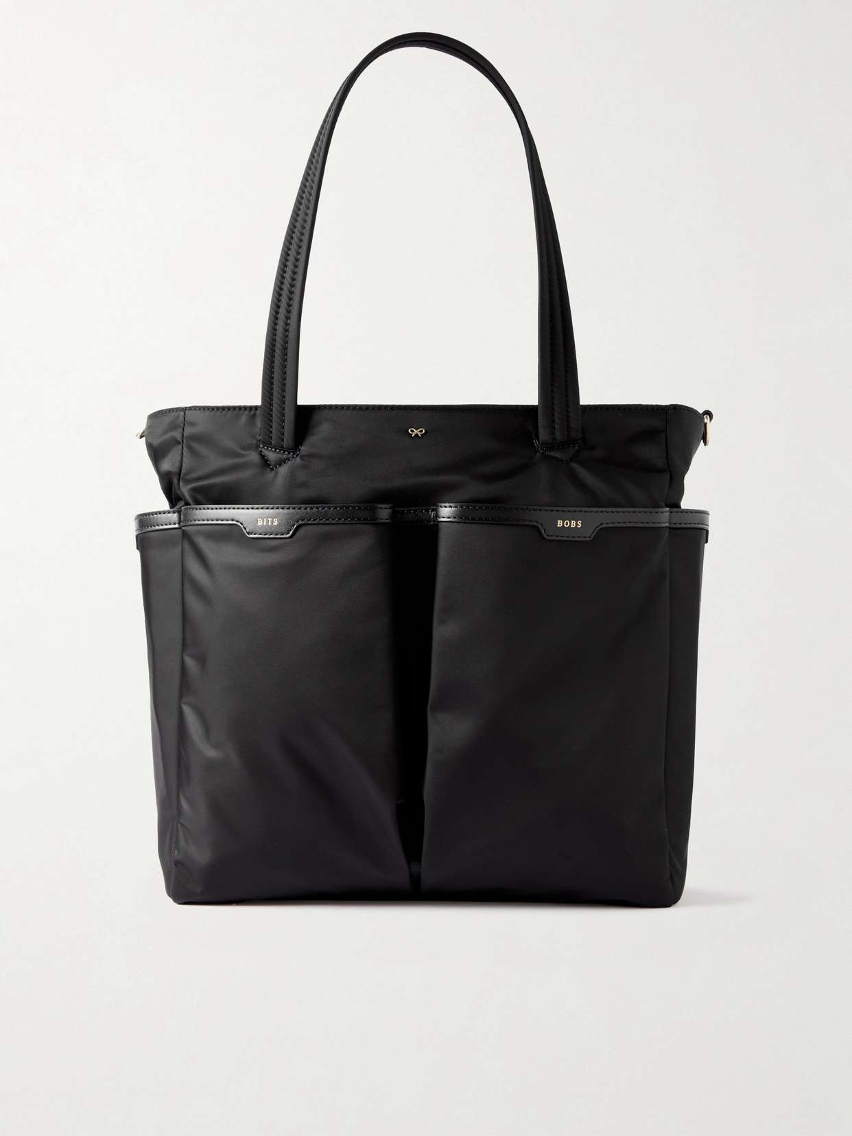 Baby leather-trimmed ECONYL® tote