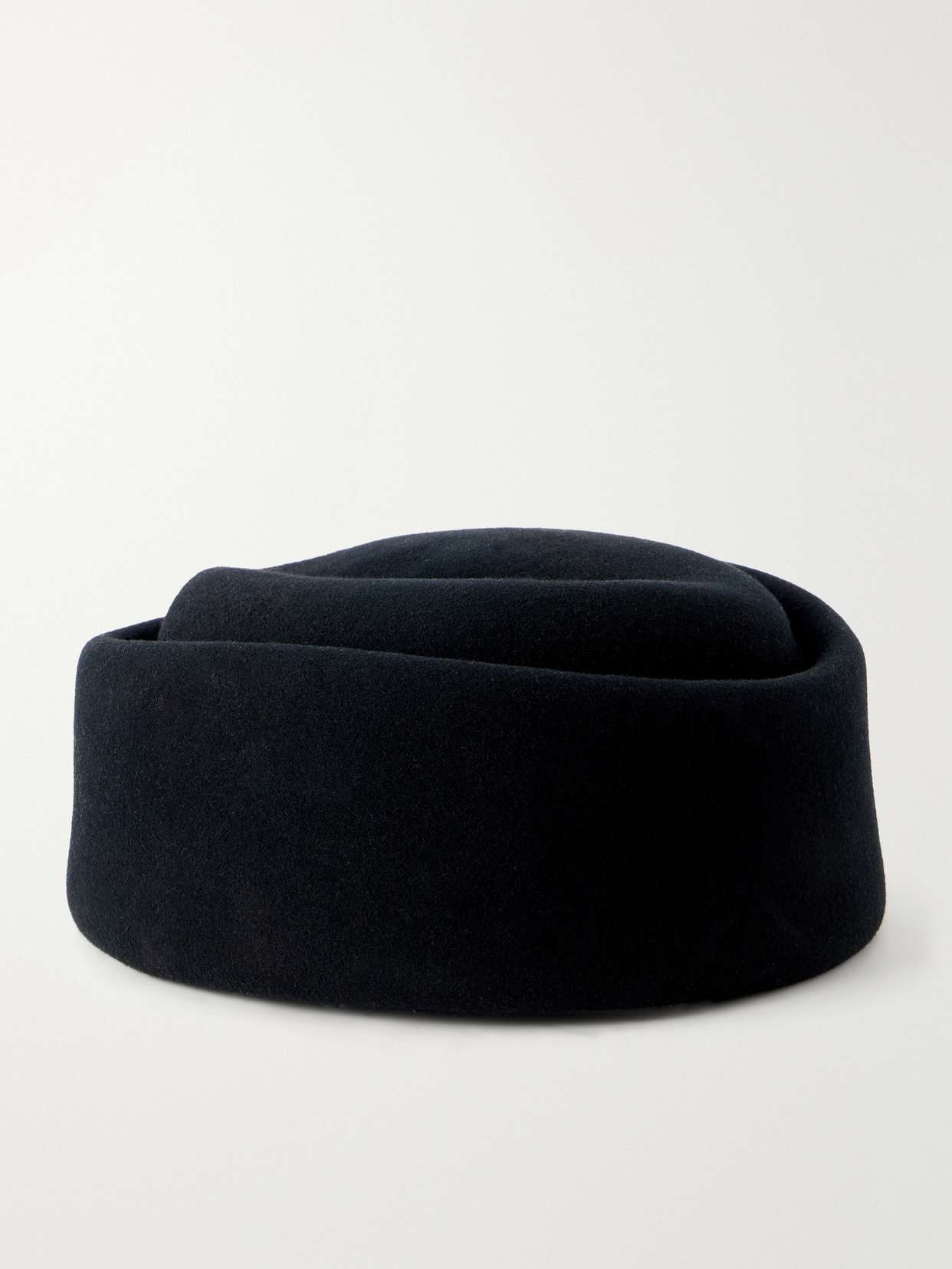 Odette wool-felt pillbox hat