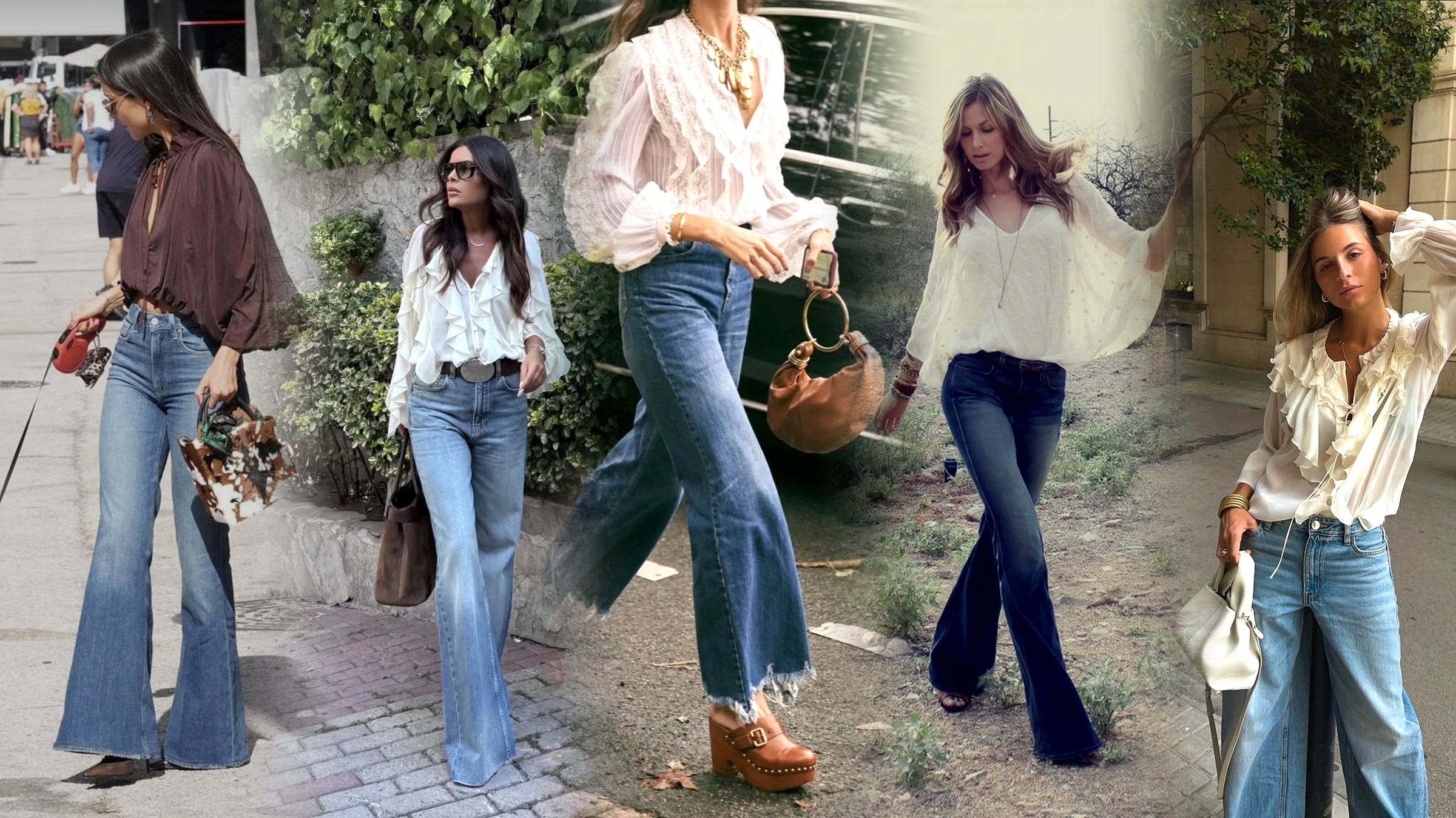 70s Flared Jeans and Boho Blouses