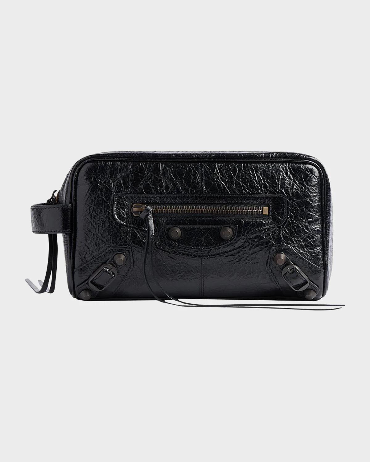 Balenciaga Men's Le City Leather Toiletry Bag