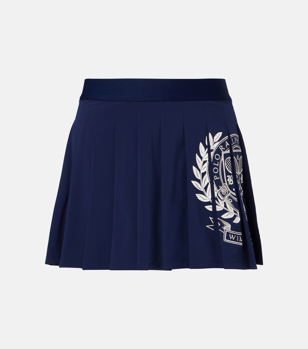 X Wimbledon logo pleated tennis skirt