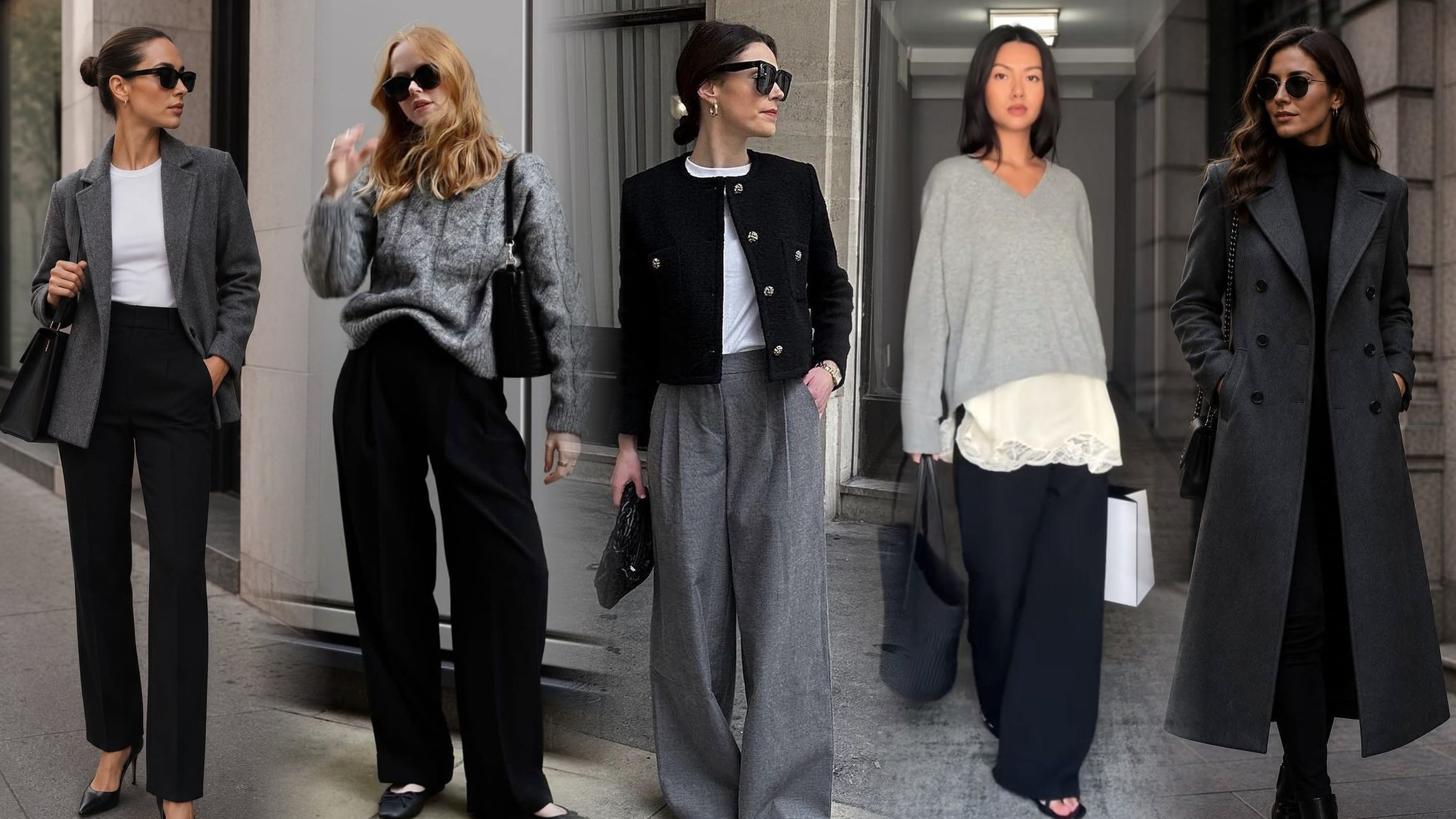 Gray and Black Outfits to Try This Fall