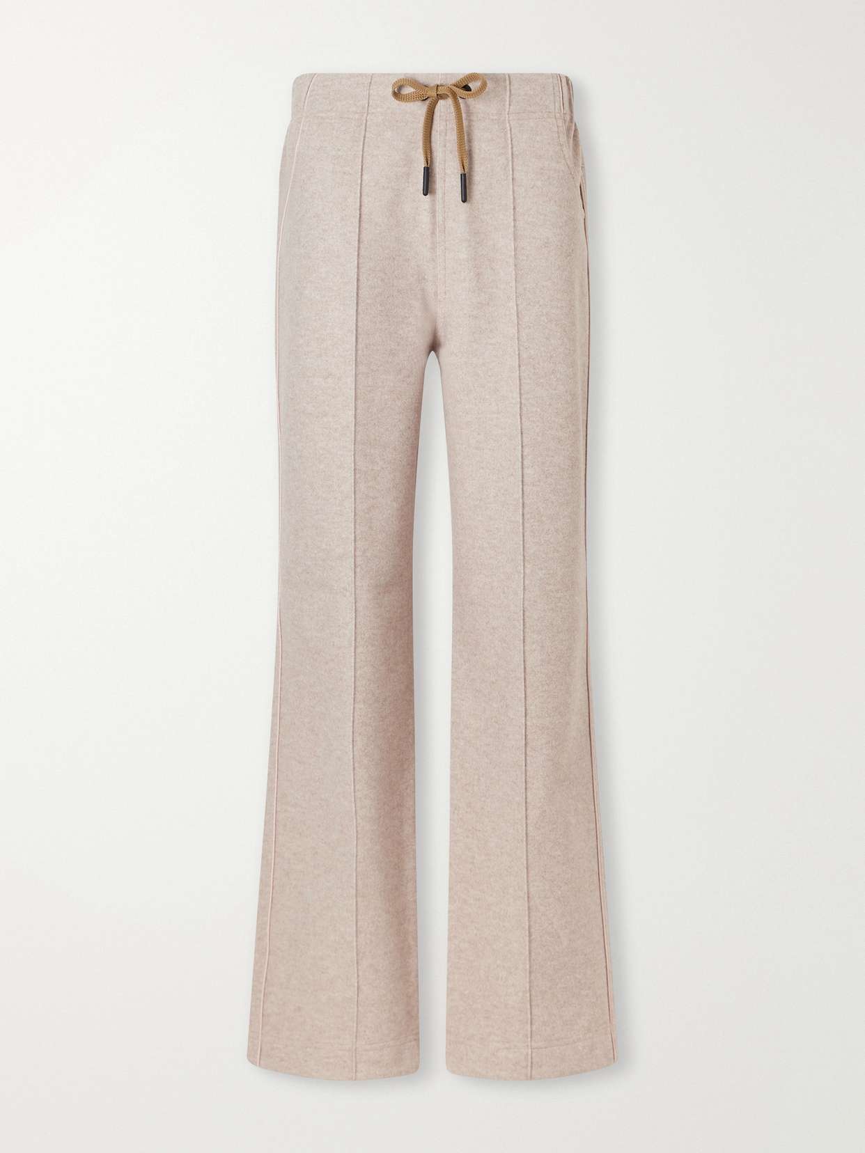 Velour straight-leg pants