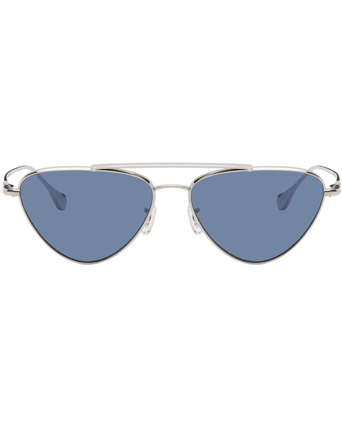 Silver Oliver Peoples 'Edition 1' Aviator Sunglasses