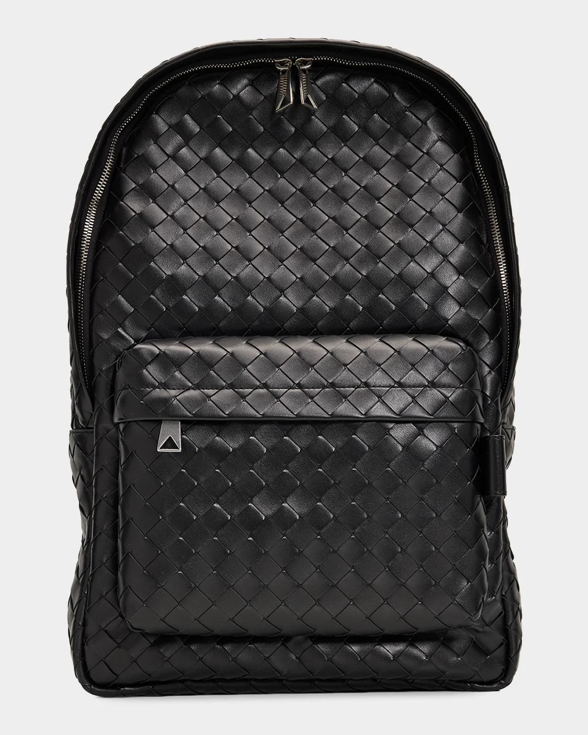 Bottega Veneta Men's Medium Intrecciato Leather Backpack