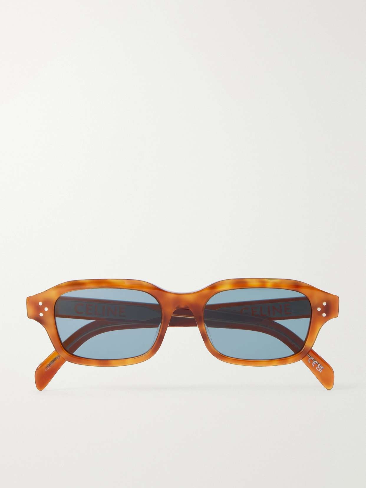Square-frame tortoiseshell acetate sunglasses