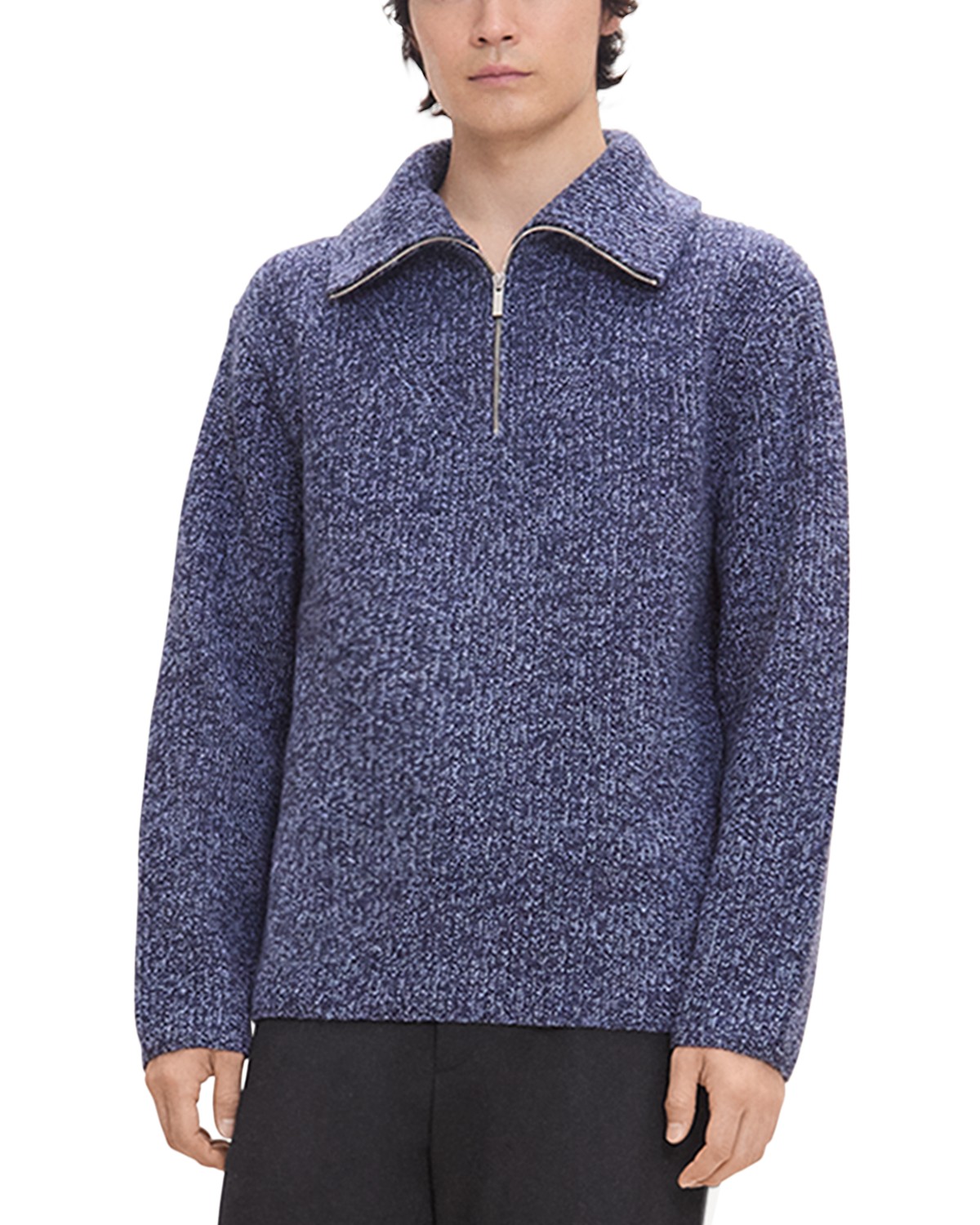 Wool Boucle Turtleneck Sweater in Fine Bilen