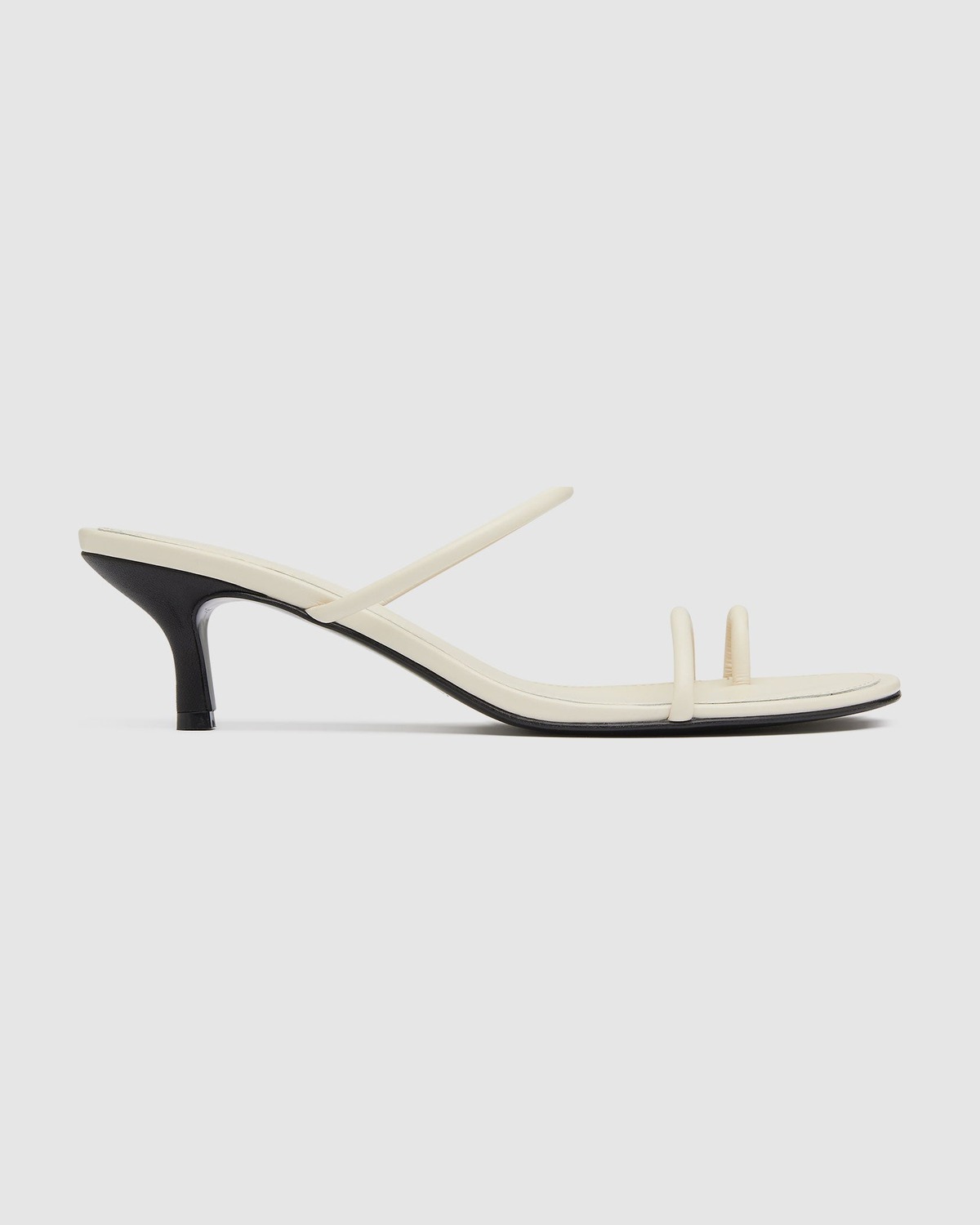 Minimal Strap Heels in Ecru