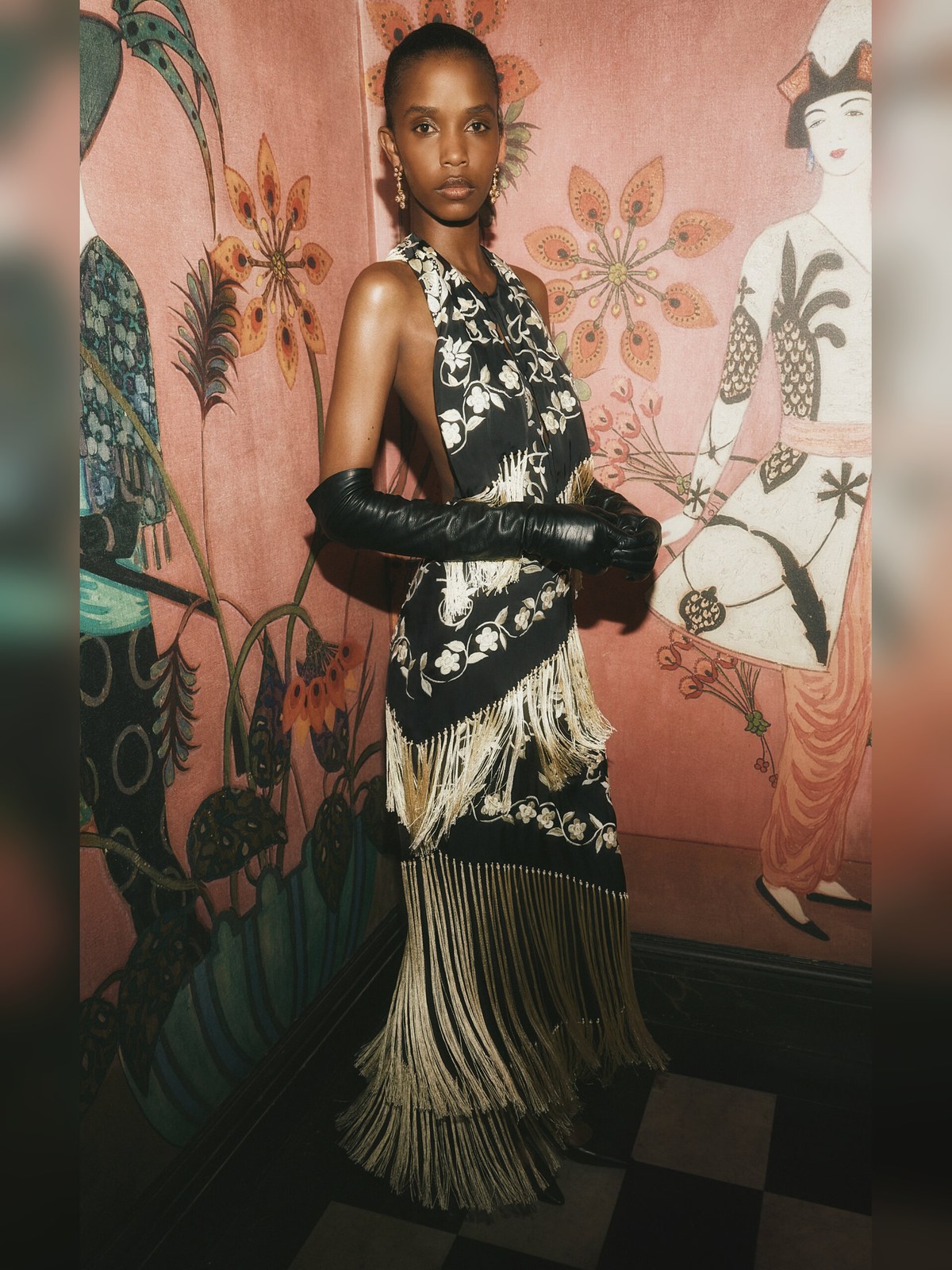 Black Fringe Gala outfit: A showstopping look for a black-tie night.