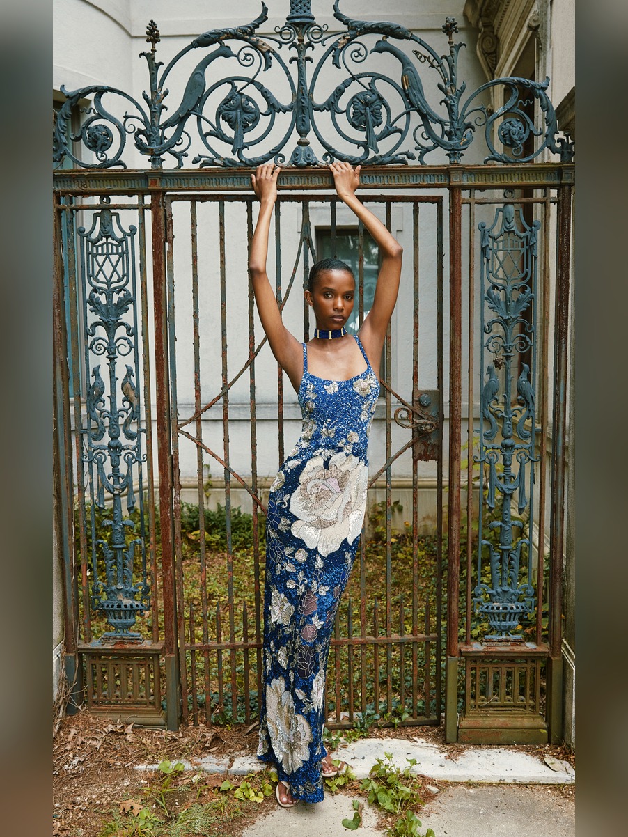 Blue Sequin Gala outfit: A dazzling look for a big night out.
