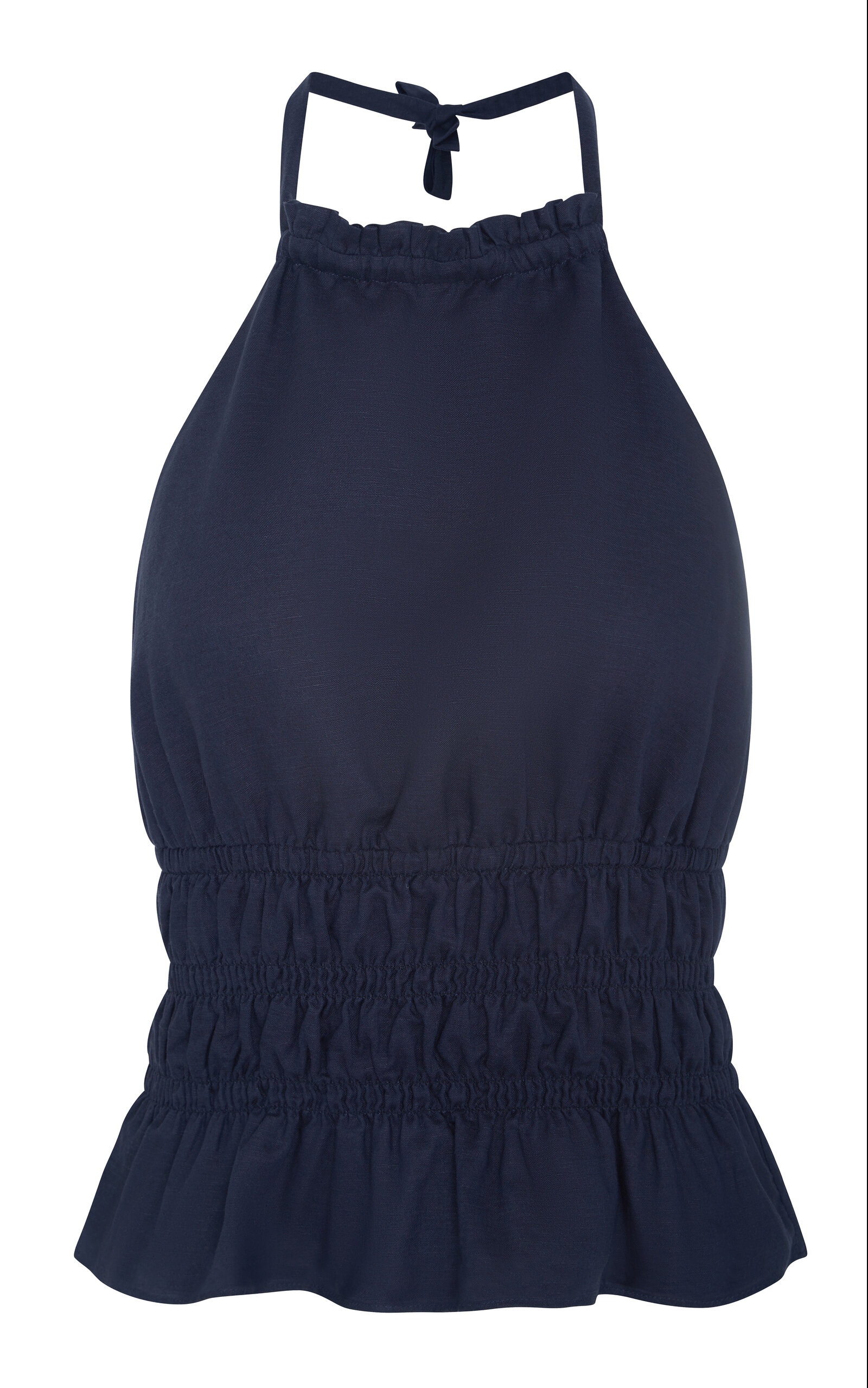 Onia Air Linen Smocked Halter Top