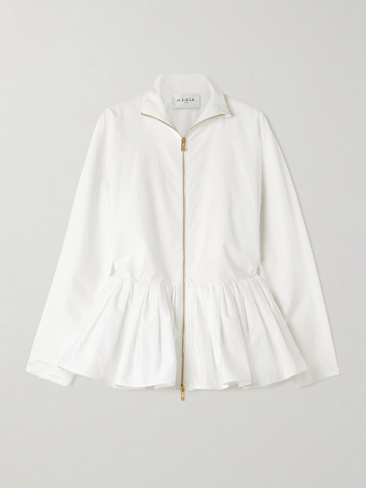 Cotton peplum jacket